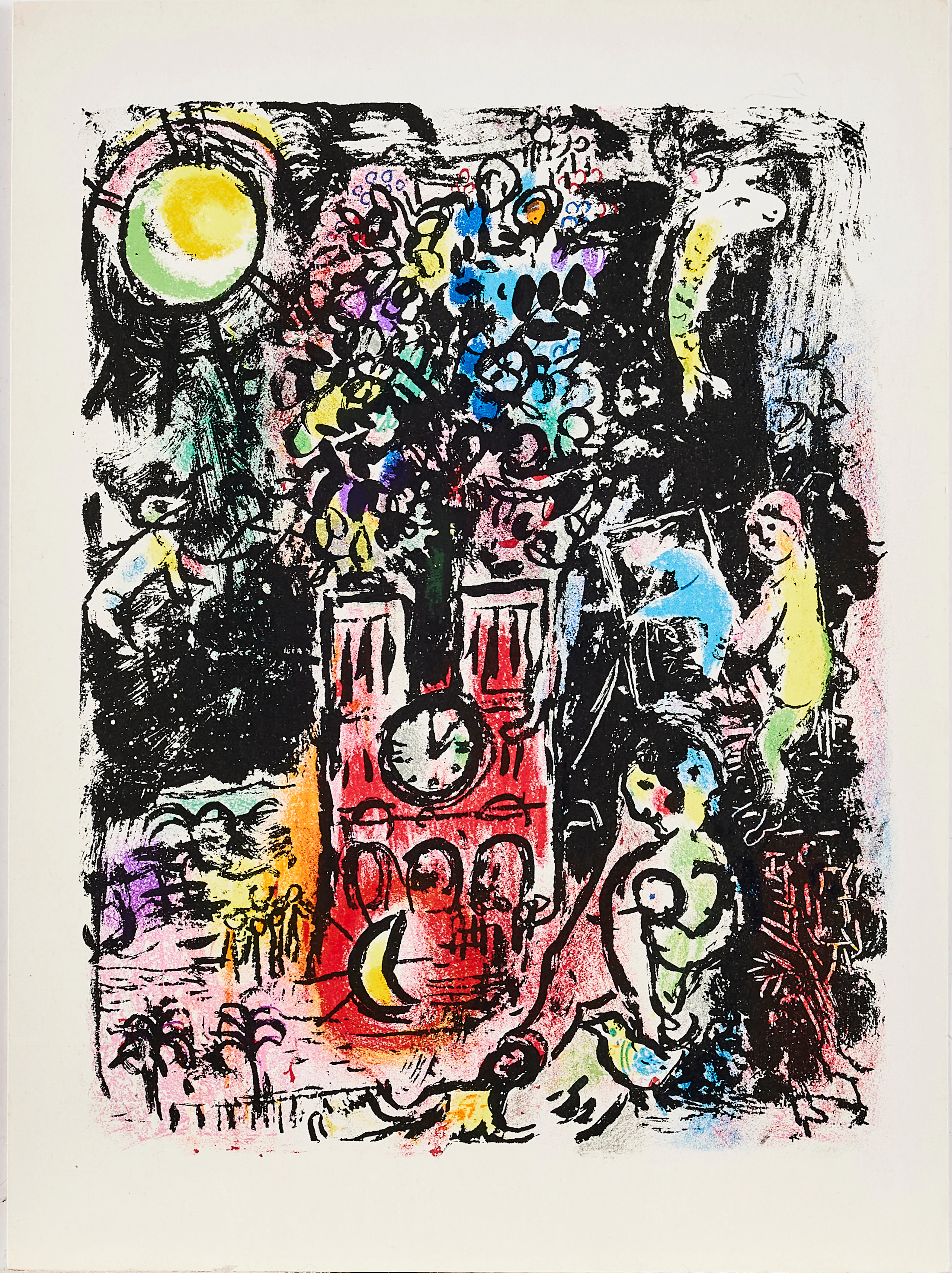 MARC CHAGALL. EFTER. "L'arbre de Jesse", färglitografi, ur DLM, osignerad.