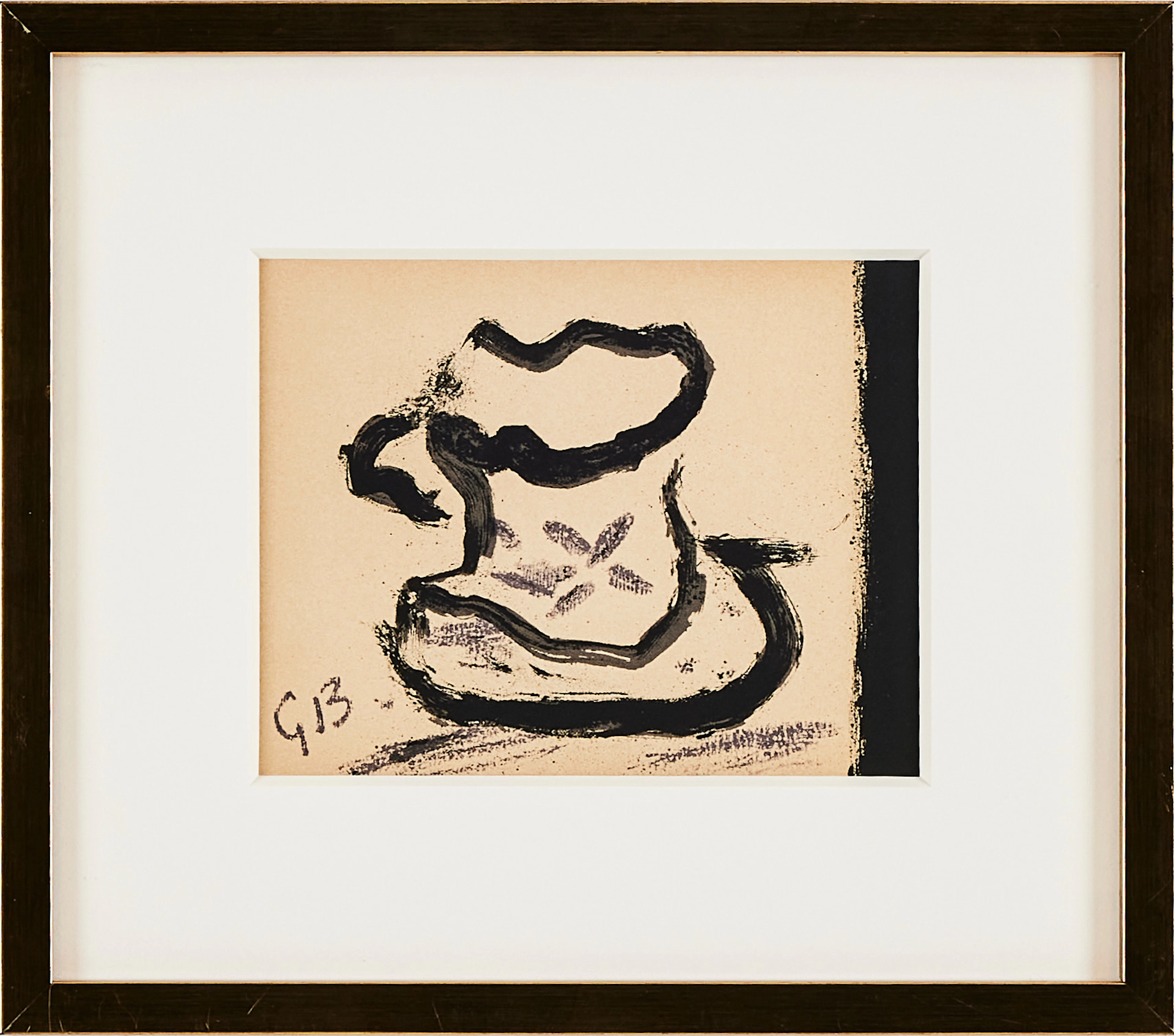 GEORGES BRAQUE, efter, "La petite tasse", litografi, monogram i trycket.