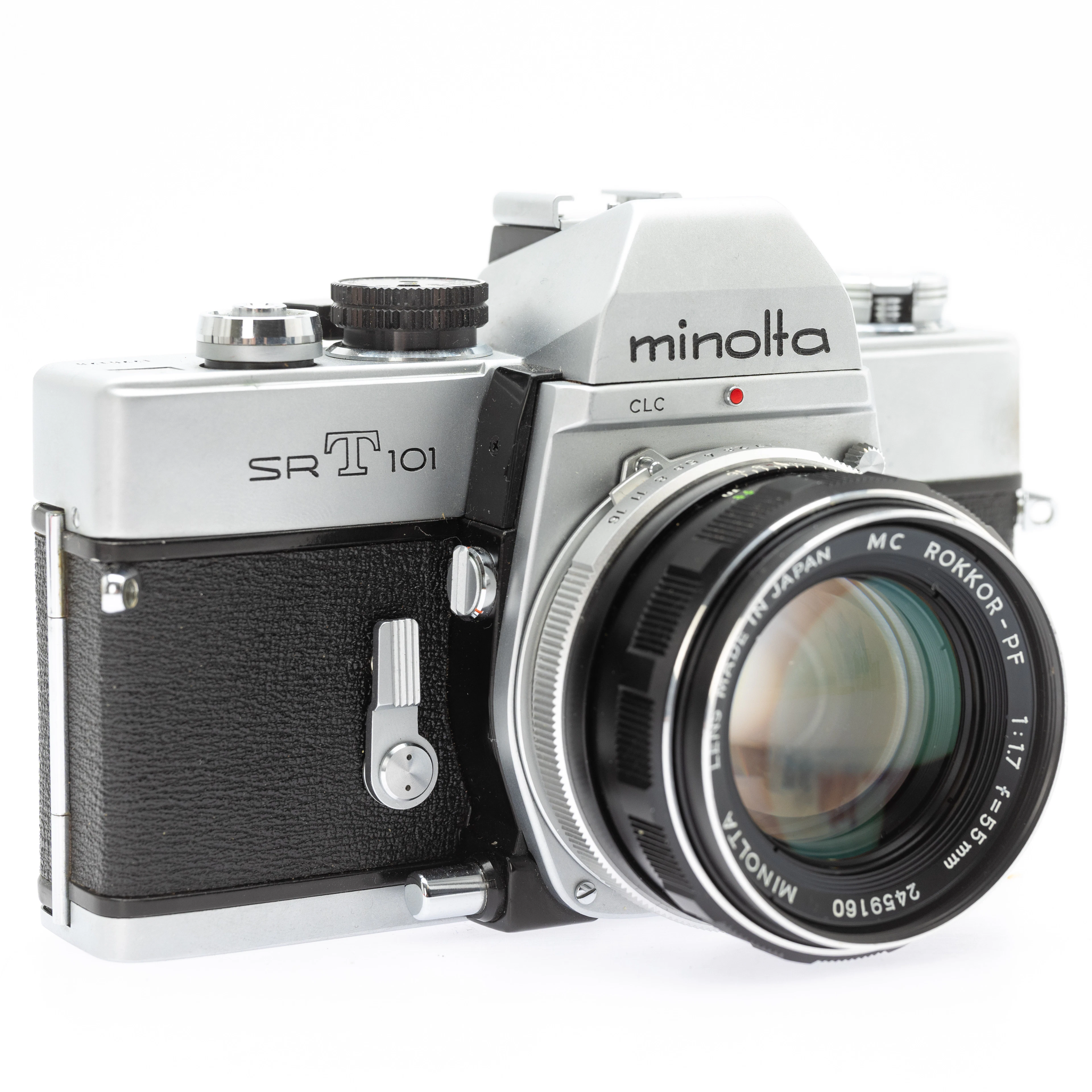 Minolta SR T 101, 35mm Spiegelreflexkamera (SN 1226128) mit Minolta