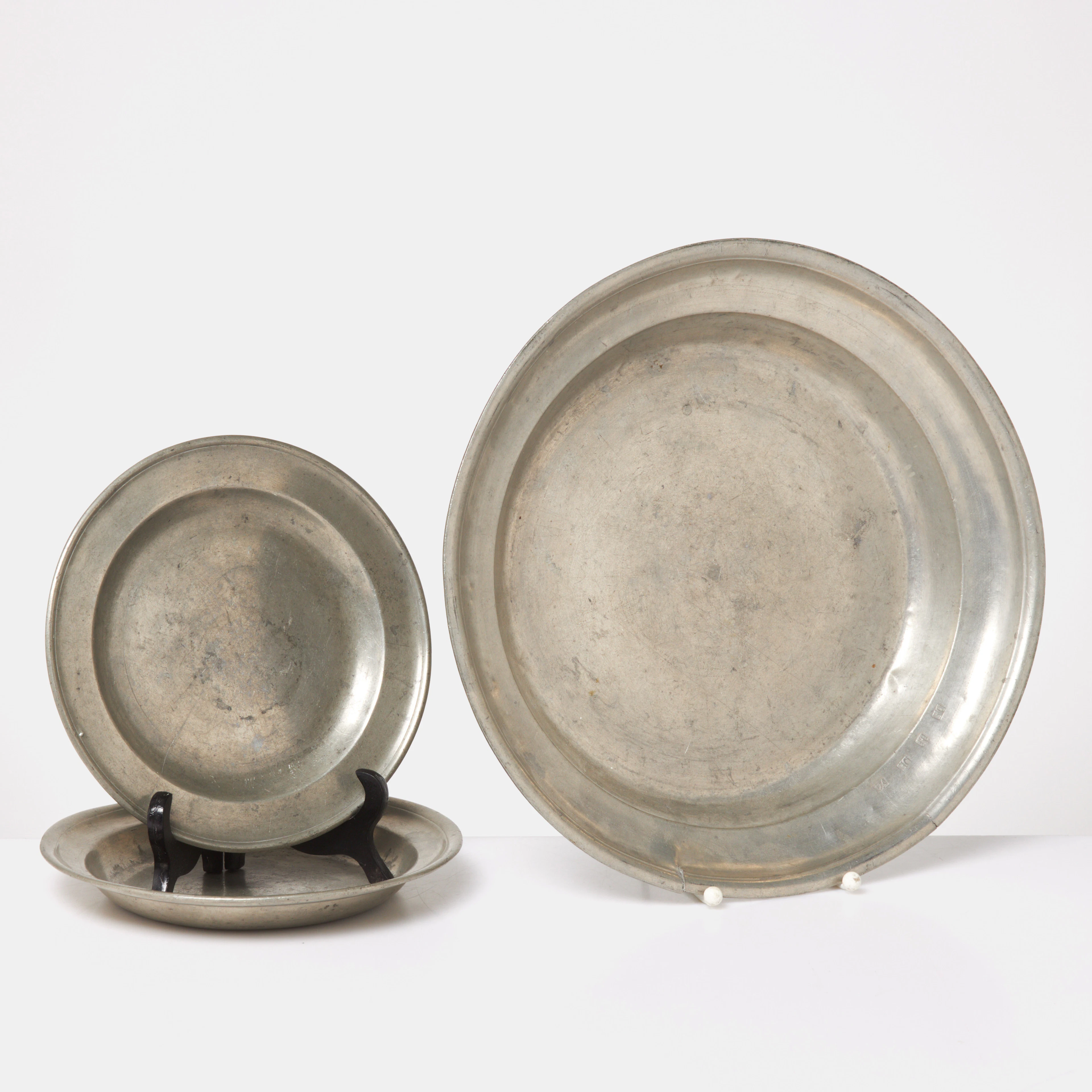 TENNFAT, 3 st, olika tillverkar och år, bl.a Örebro och Danmark, 1800-talets