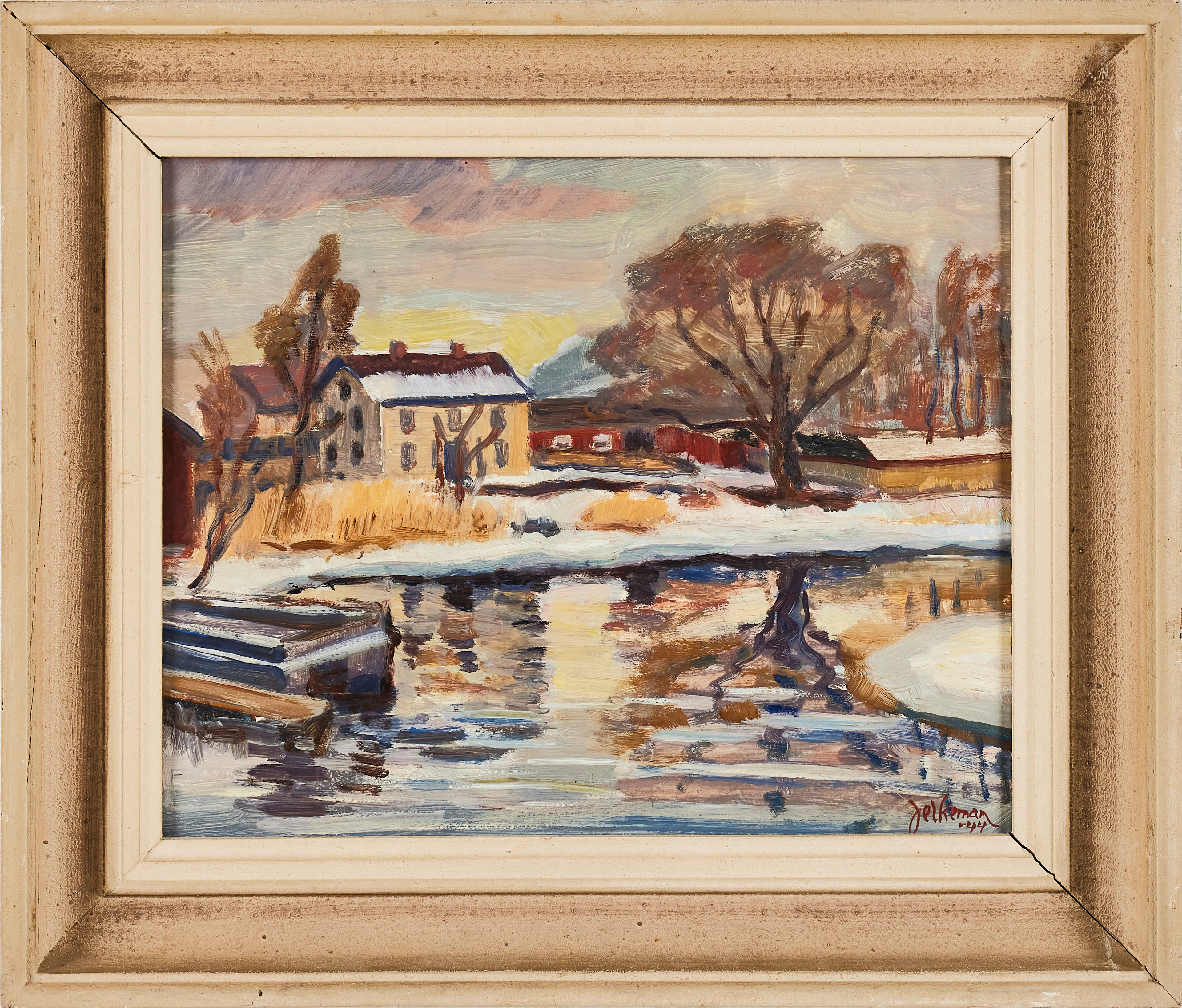 INGVAR JERKEMAN. (Sverige, 1904-1963), "Arken", signerad och daterad