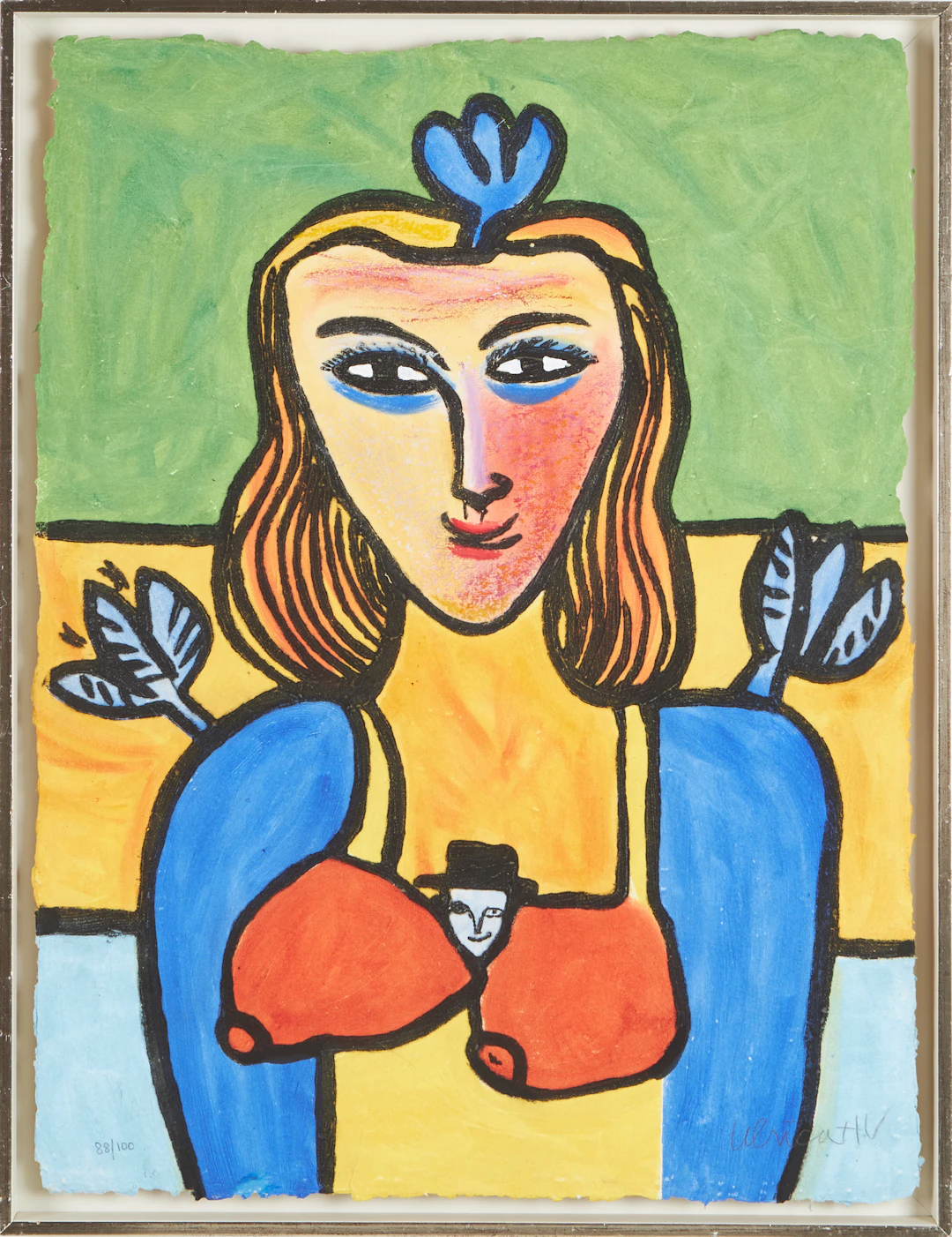 ULRICA HYDMAN-VALLIEN. abstrakt figurkomposition, carborundumetsning