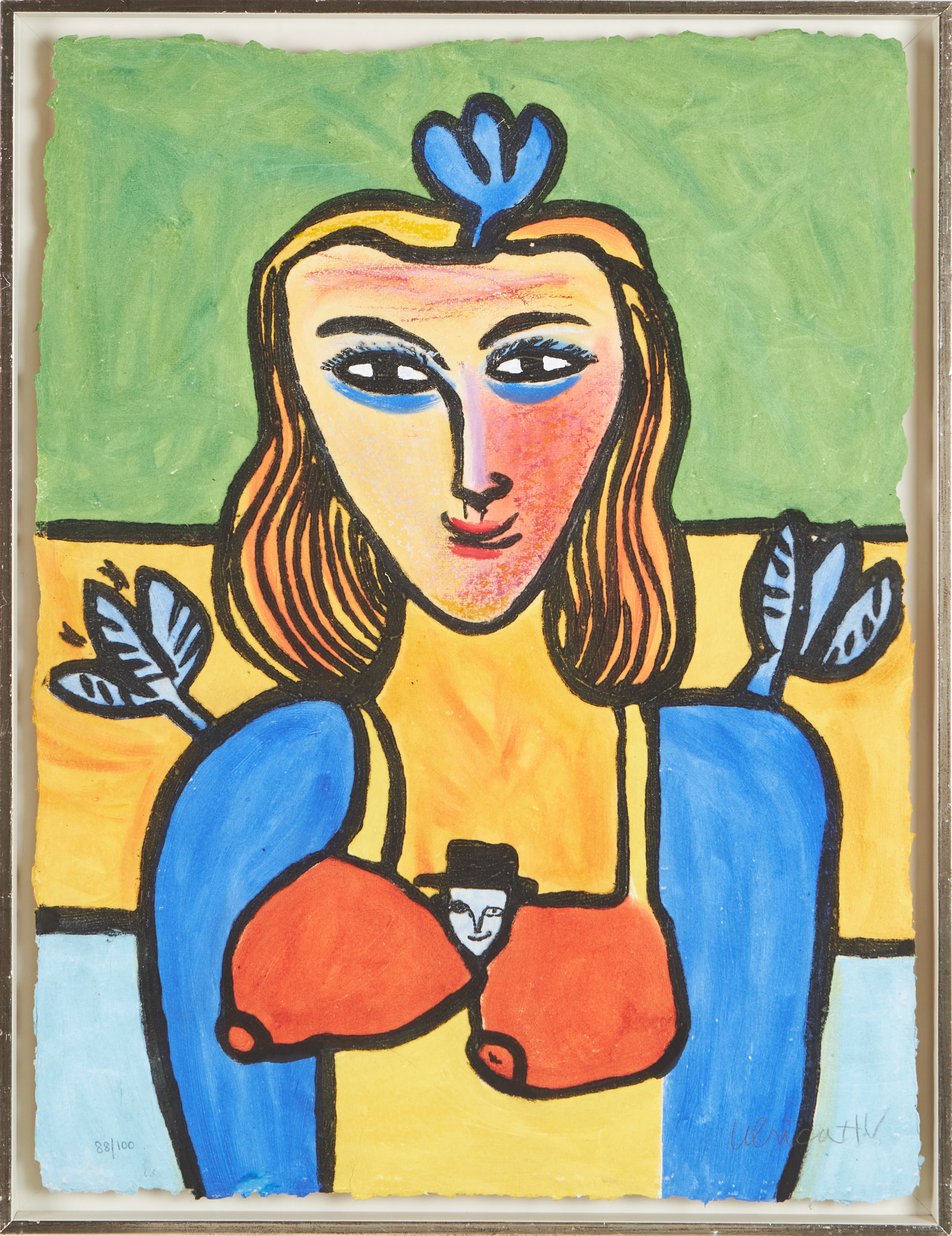ULRICA HYDMAN-VALLIEN. abstrakt figurkomposition, carborundumetsning
