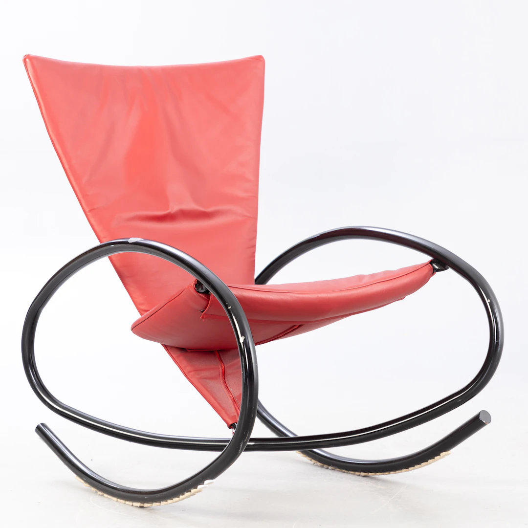 STEFAN HEILIGER. Strässle, Schaukelstuhl / Lounge Chair, 'Lisa', Stahl