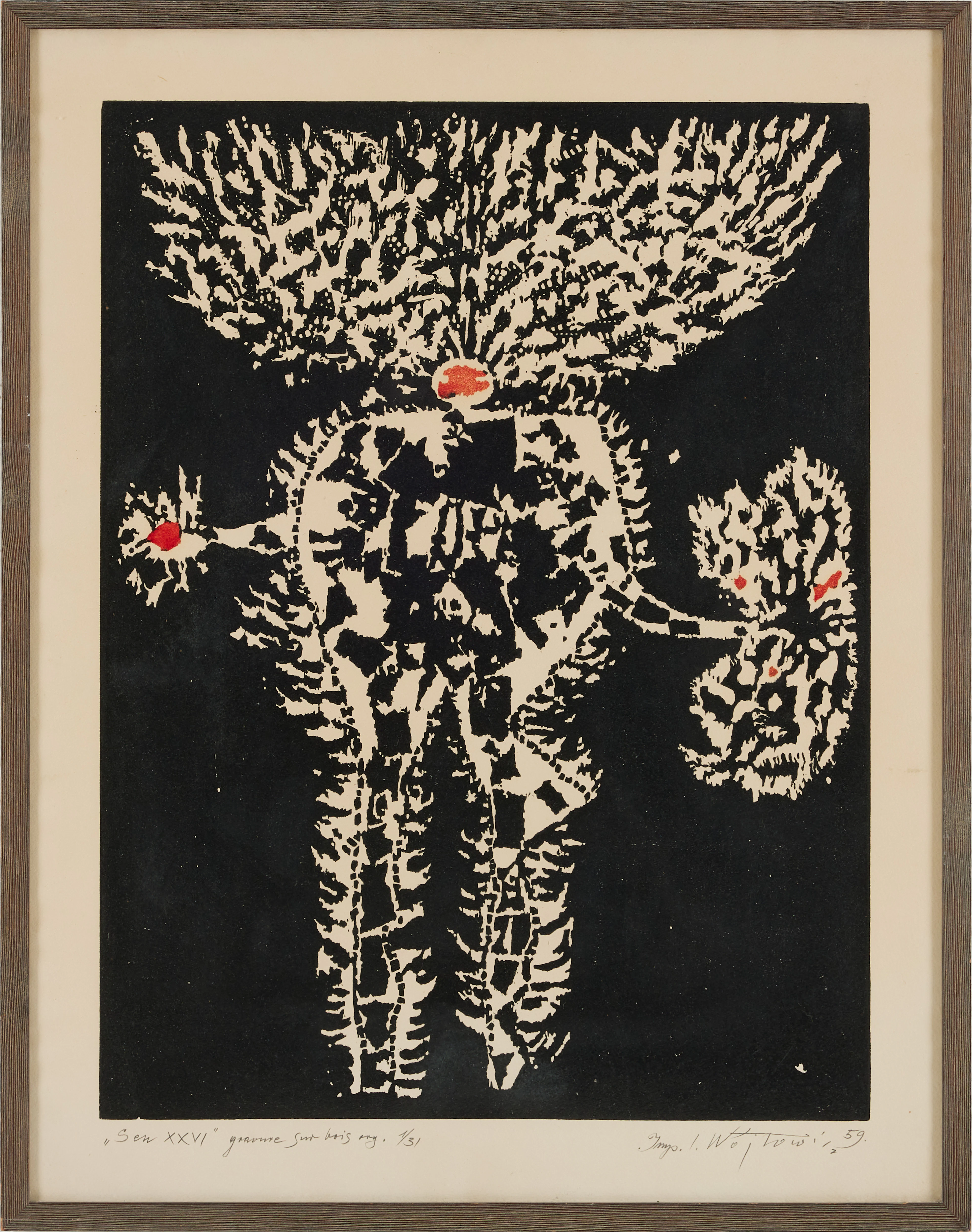STANISLAW WOJTOWICZ (1920-1991). "Sen XXVI", grafiskt blad, 1/31