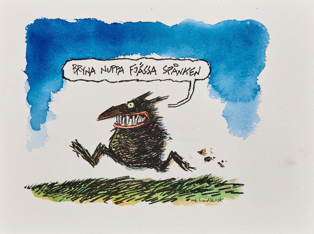 ULF LUNDKVIST. (Född 1952) "Razor - Bryna, Nuppa, Fjässa Spånken"