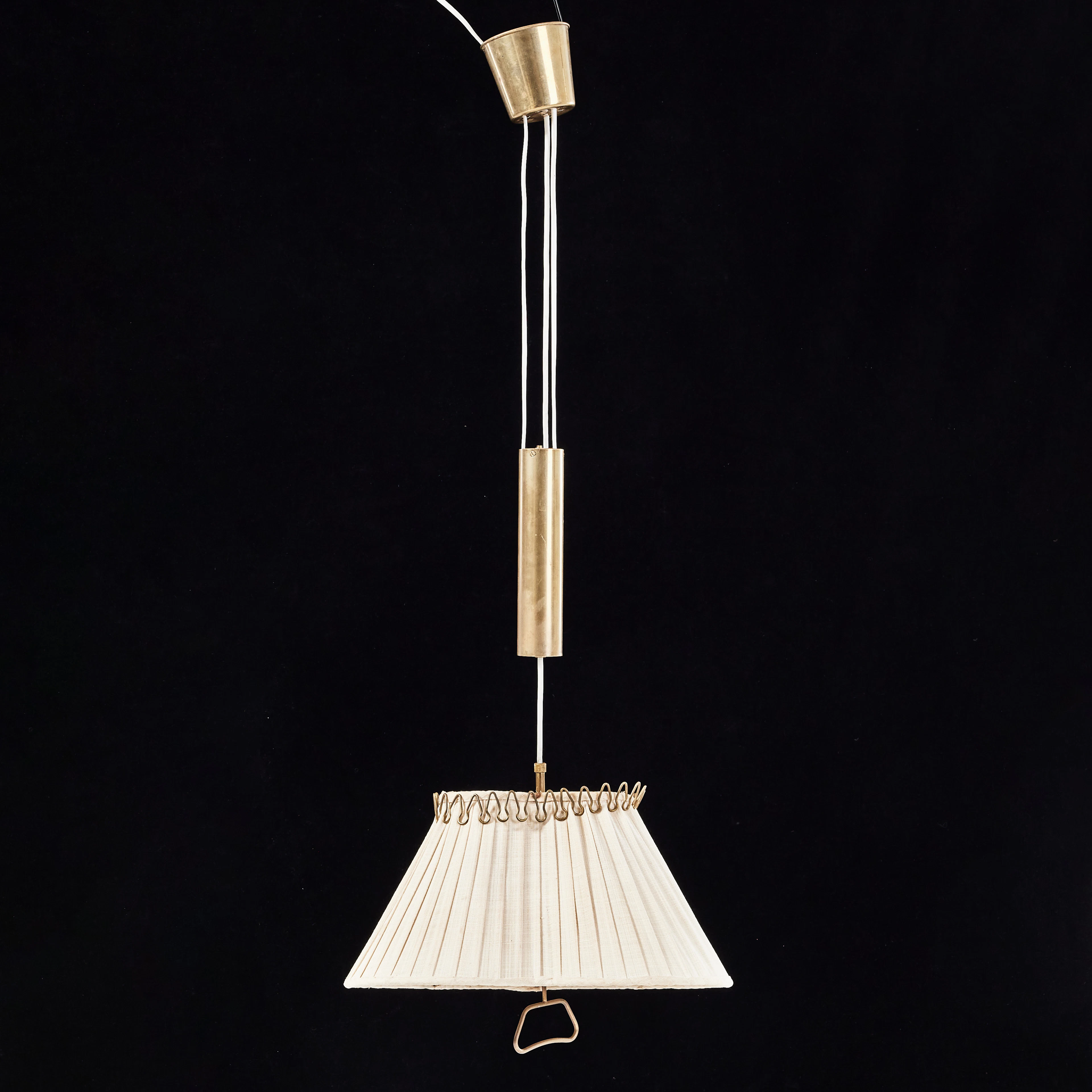TAKLAMPA, 1940-tal, Swedish Modern, hissfunktion, detaljer i mässing
