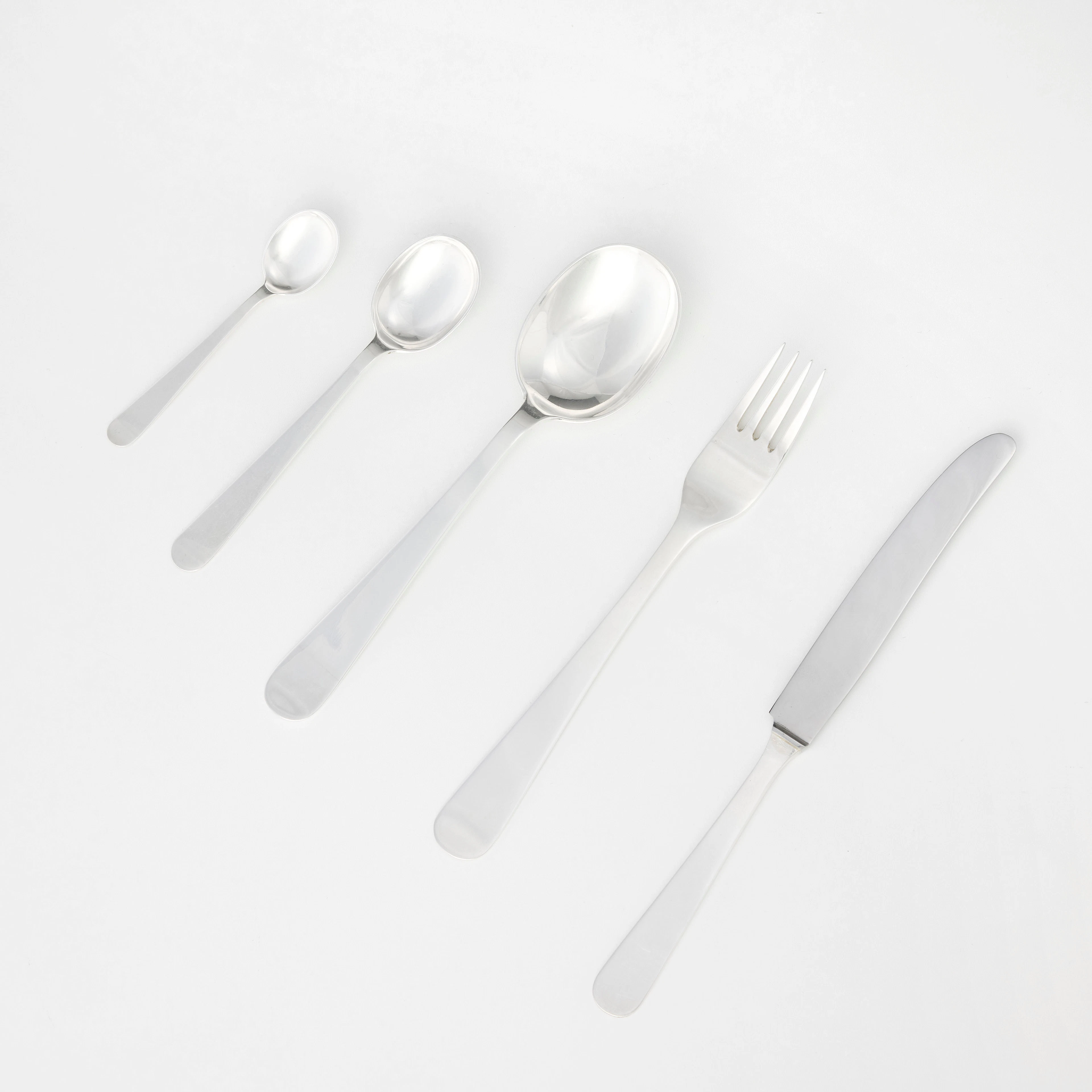WIWEN NILSSON. Bestickuppsättning, 48 delar, silver, Lund 1936-1969.