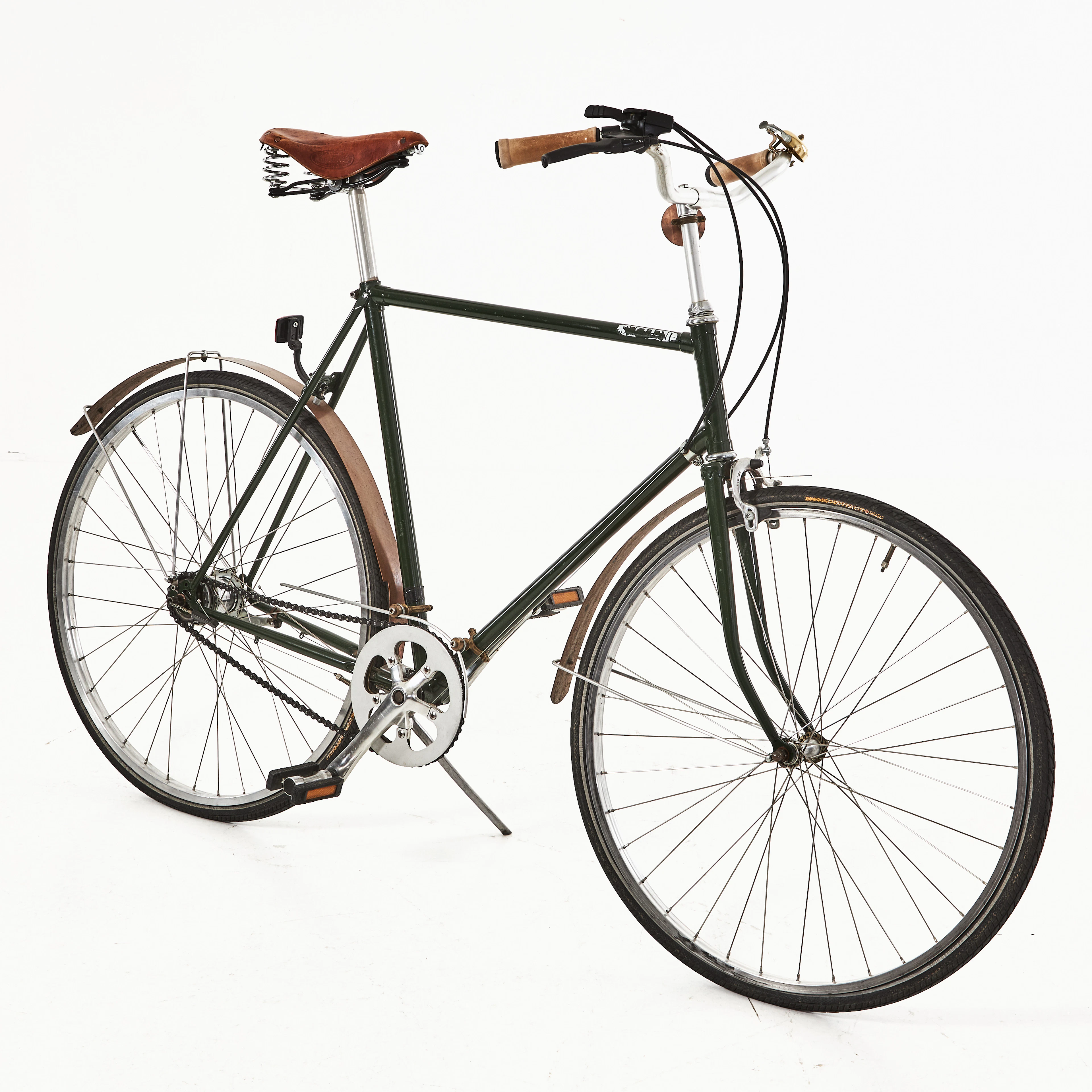 CYKEL, formgiven/tillverkad av Sögreni, Danmark, ram av blästrad aluminium/stål