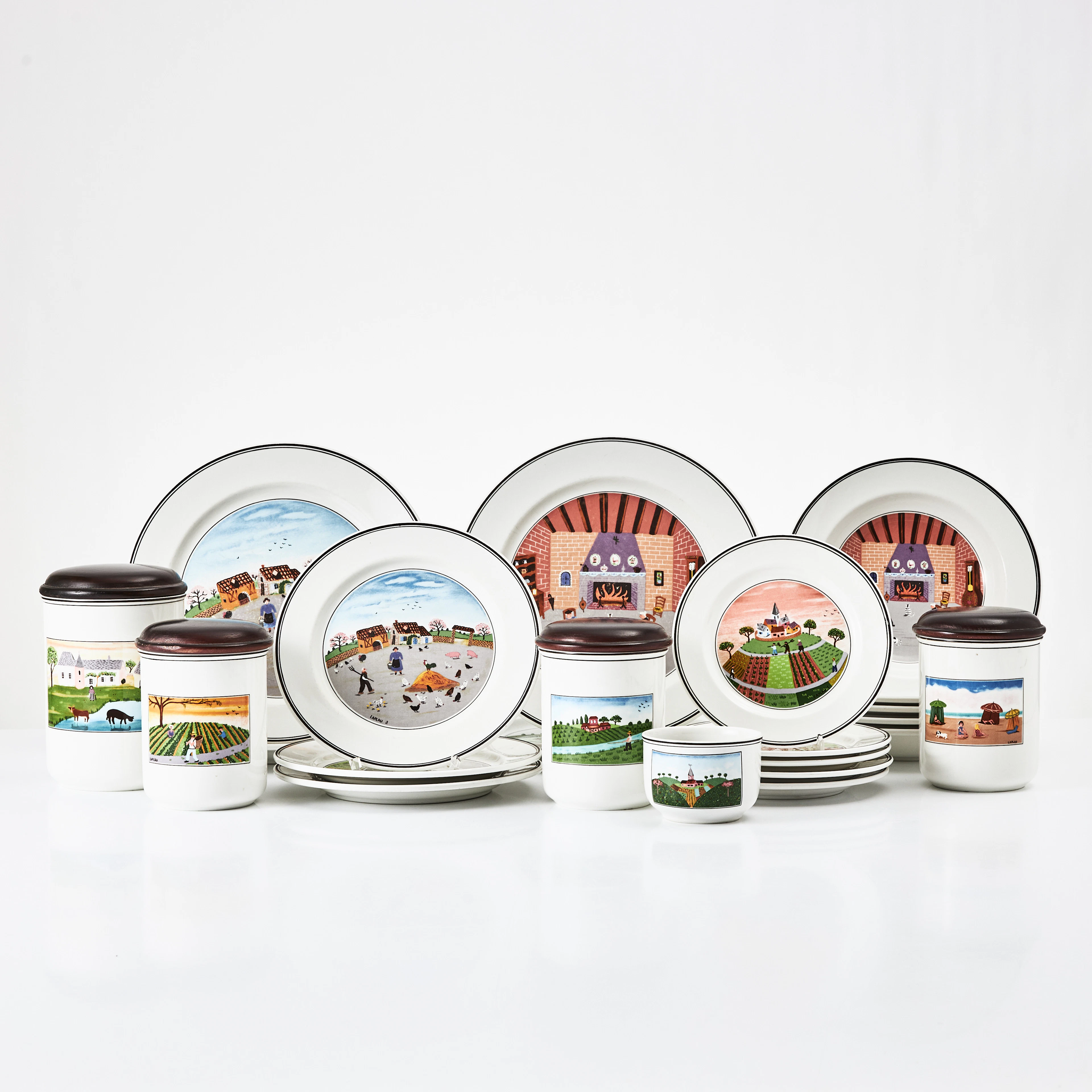 MATSERVISDELAR 22 stycken, "Naif" Villeroy & Boch.