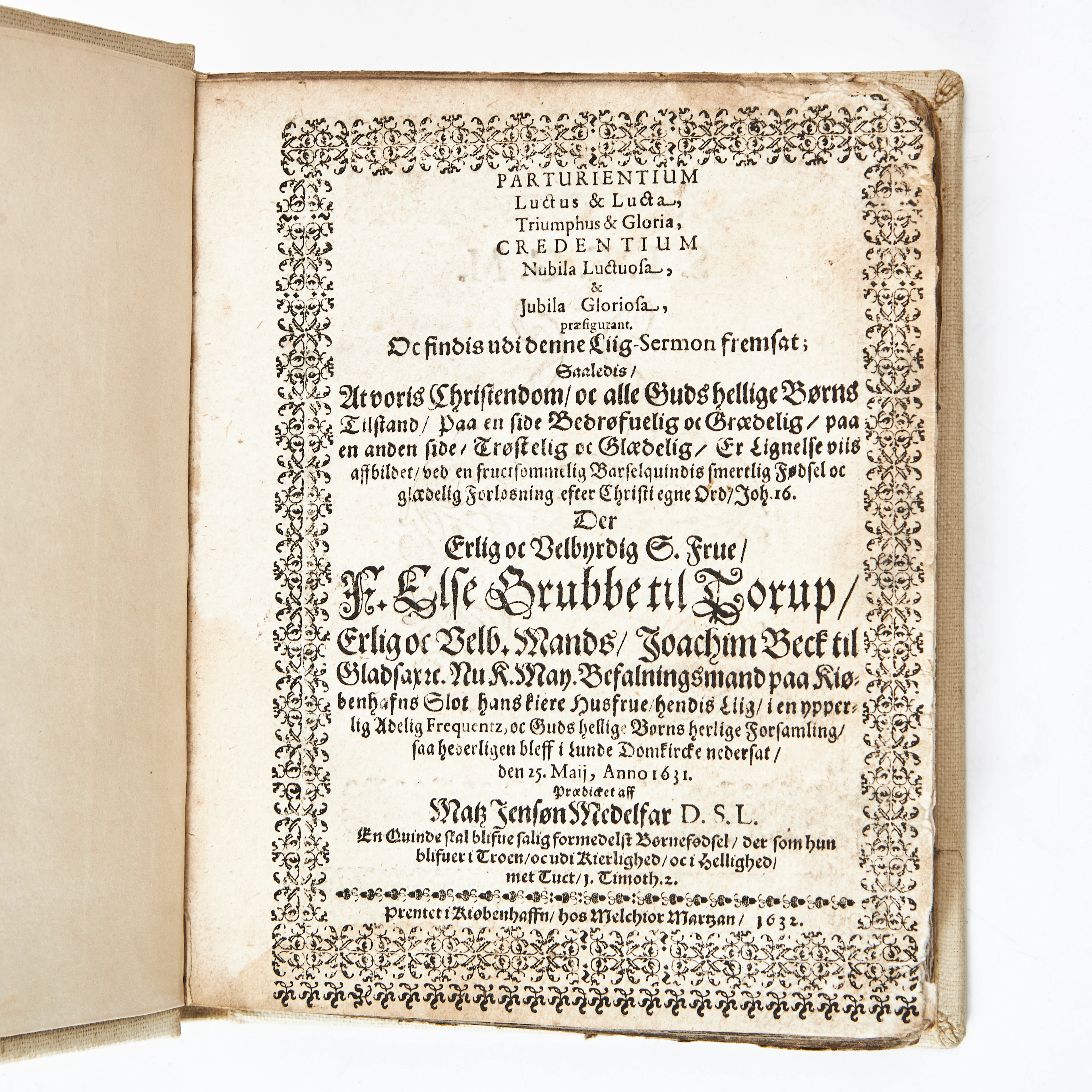 2 DANSKA LIKPREDIKNINGAR FRÅN 1631-1632.