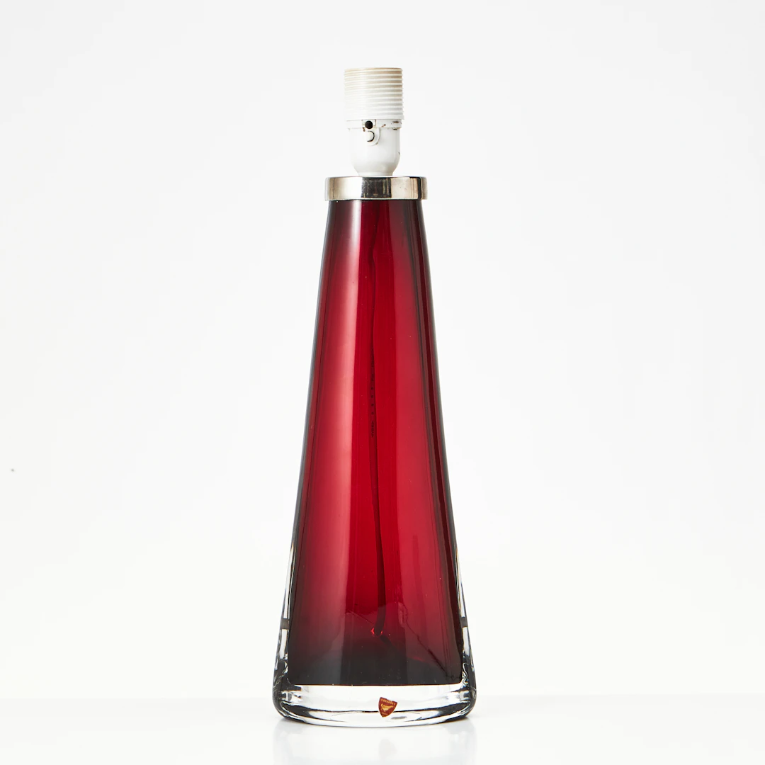 CARL FAGERLUND, bordslampa, glas, Orrefors, modell 1562.