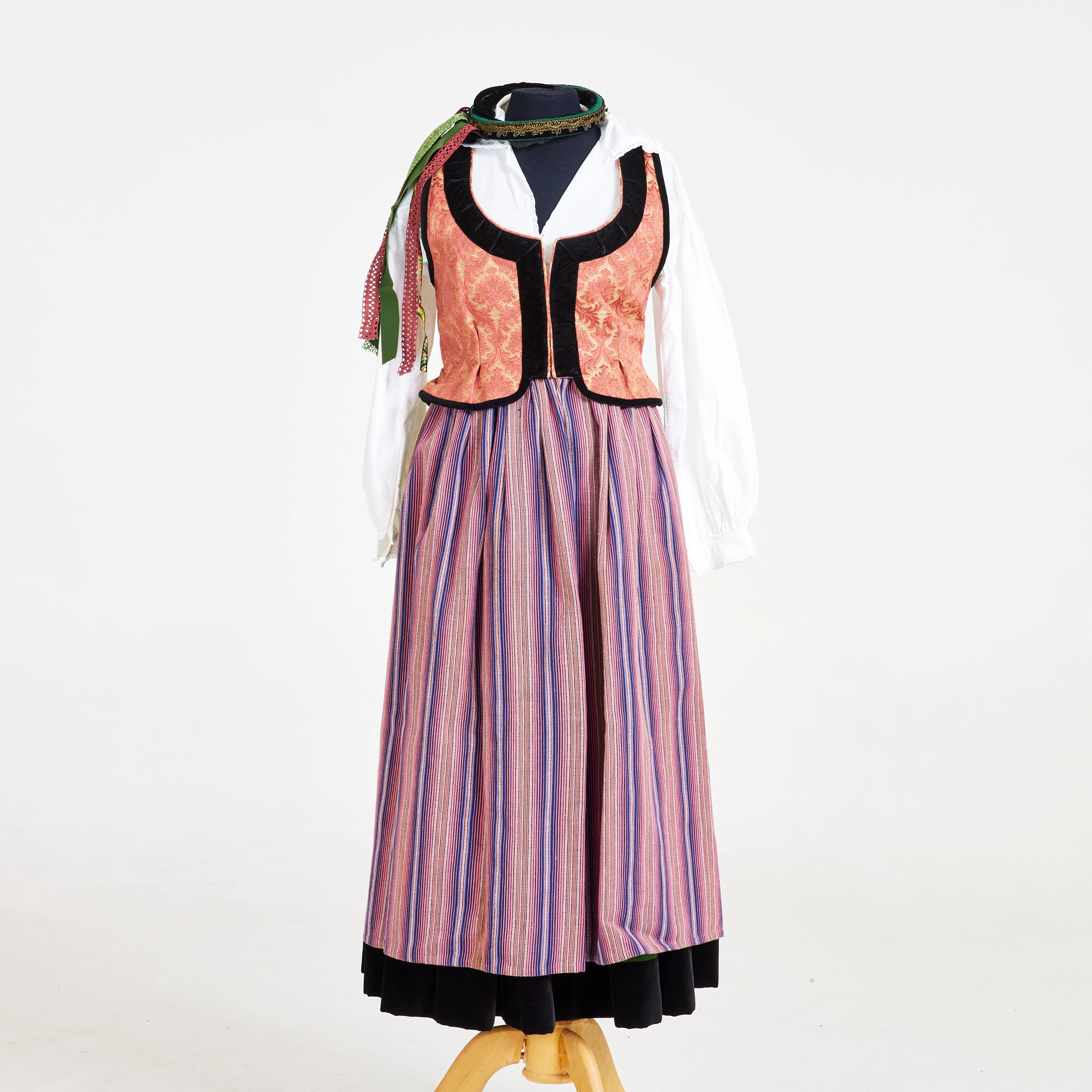 FOLKDRÄKT, Luggude härad, Charlotte Weibulls, 1980-tal.