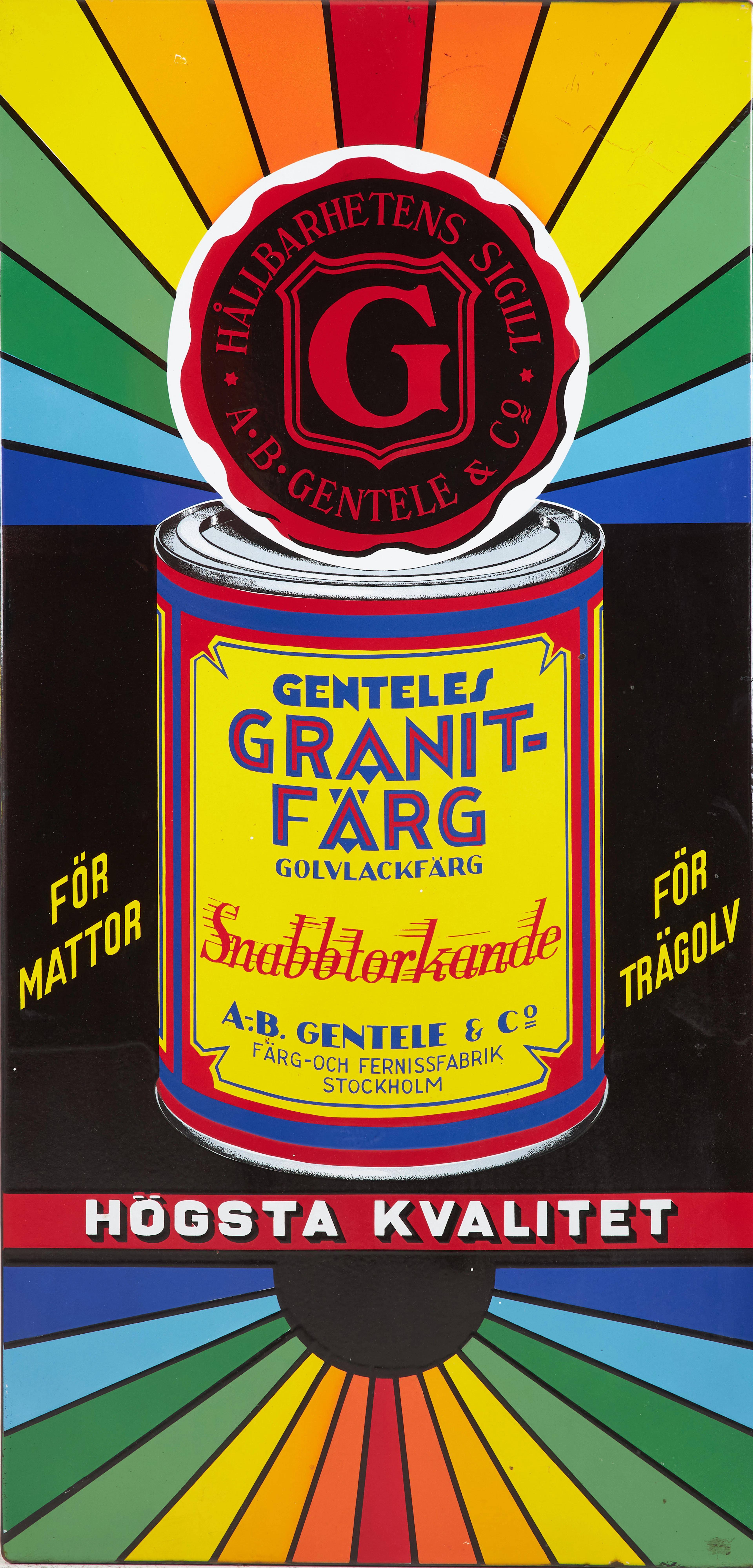 EMALJSKYLT, Genteles Granitfärg, A.B. Gentele & Co.