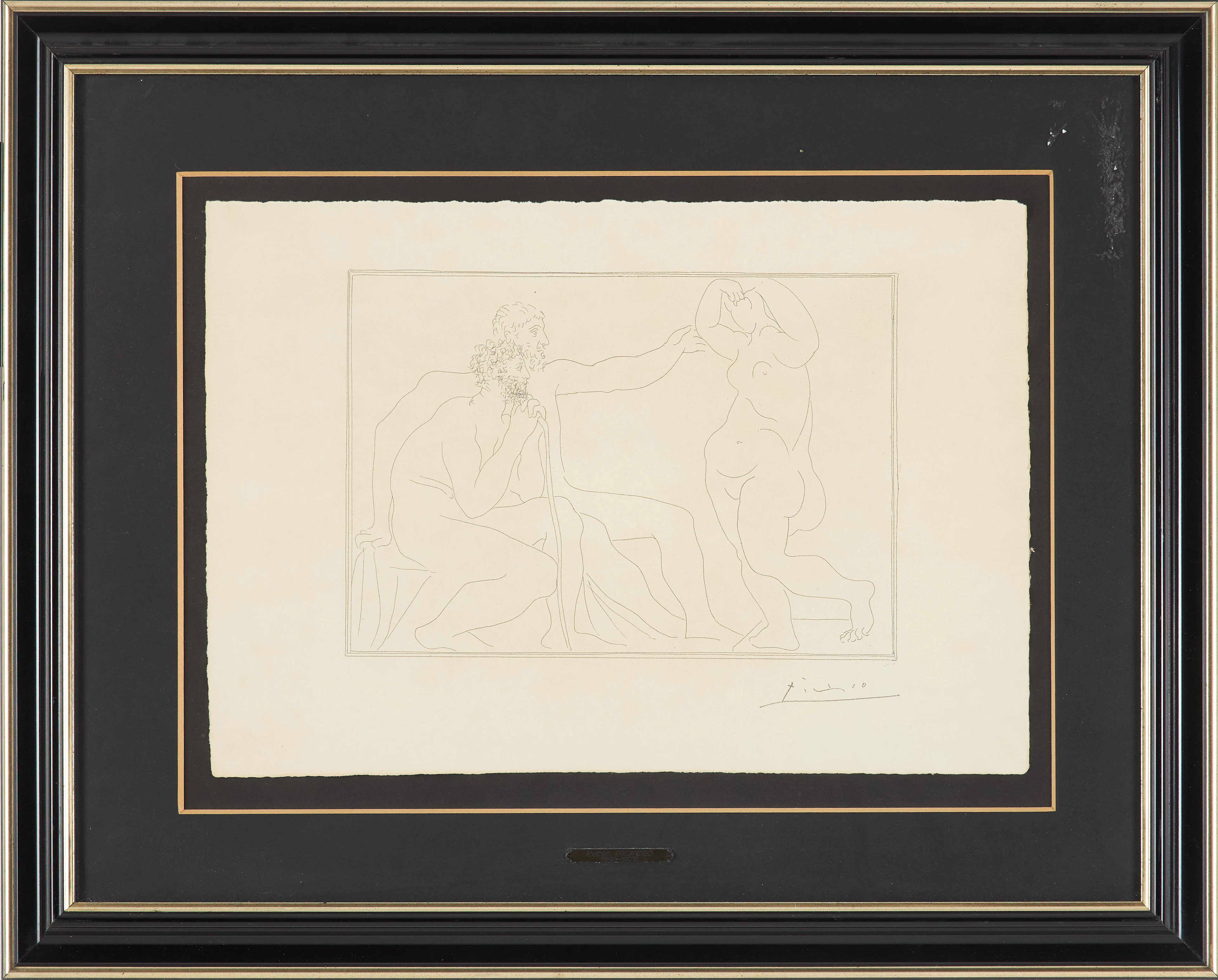 PABLO PICASSO. EFTER. Komposition, ur "Suite Vollard", litografi