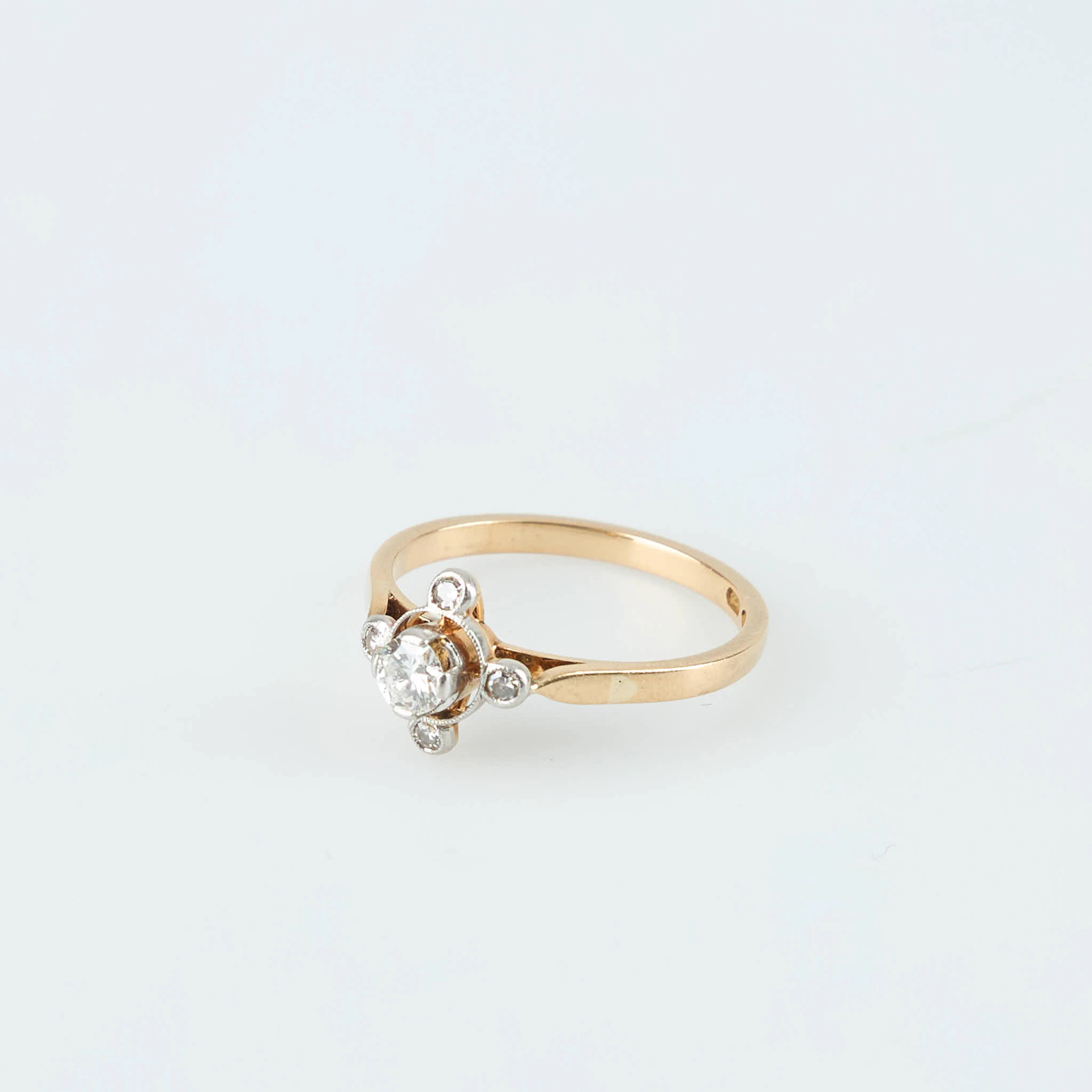 DIAMANTRING, 18K guld, Ø 17,25, Oy Osk. Lindroos Ab, Helsingfors 1964.