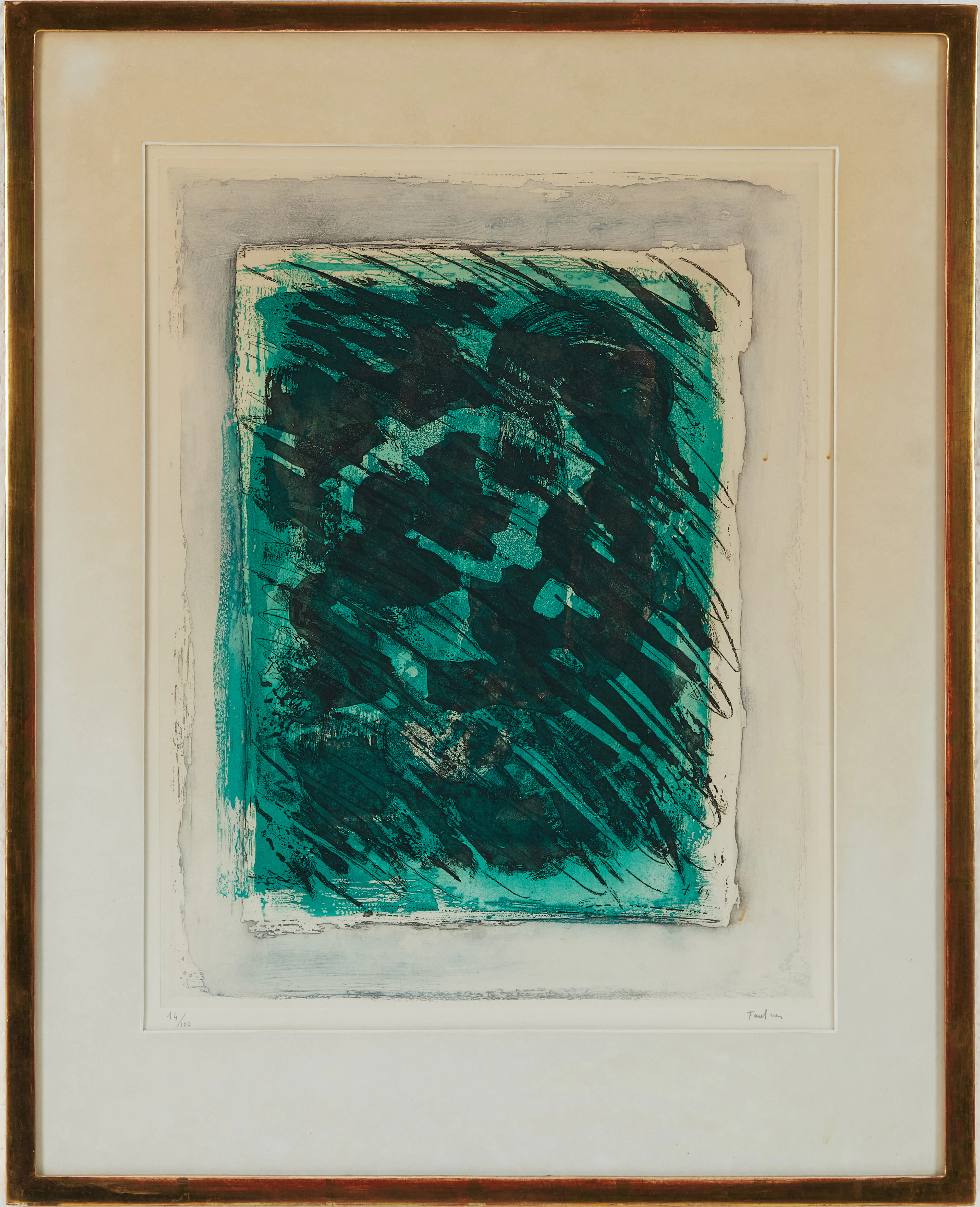 JEAN FAUTRIER (1898-1964). "La Forêt", etsning, akvatint, signerad
