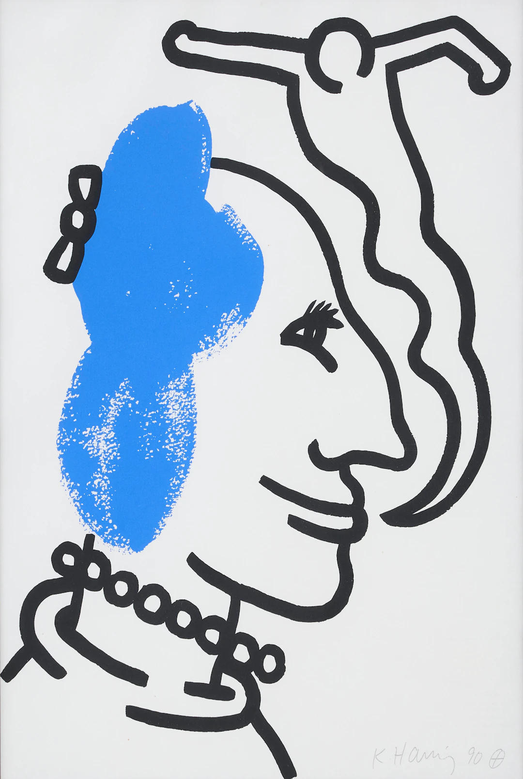 KEITH HARING. "The Story of Red and Blue #6".
