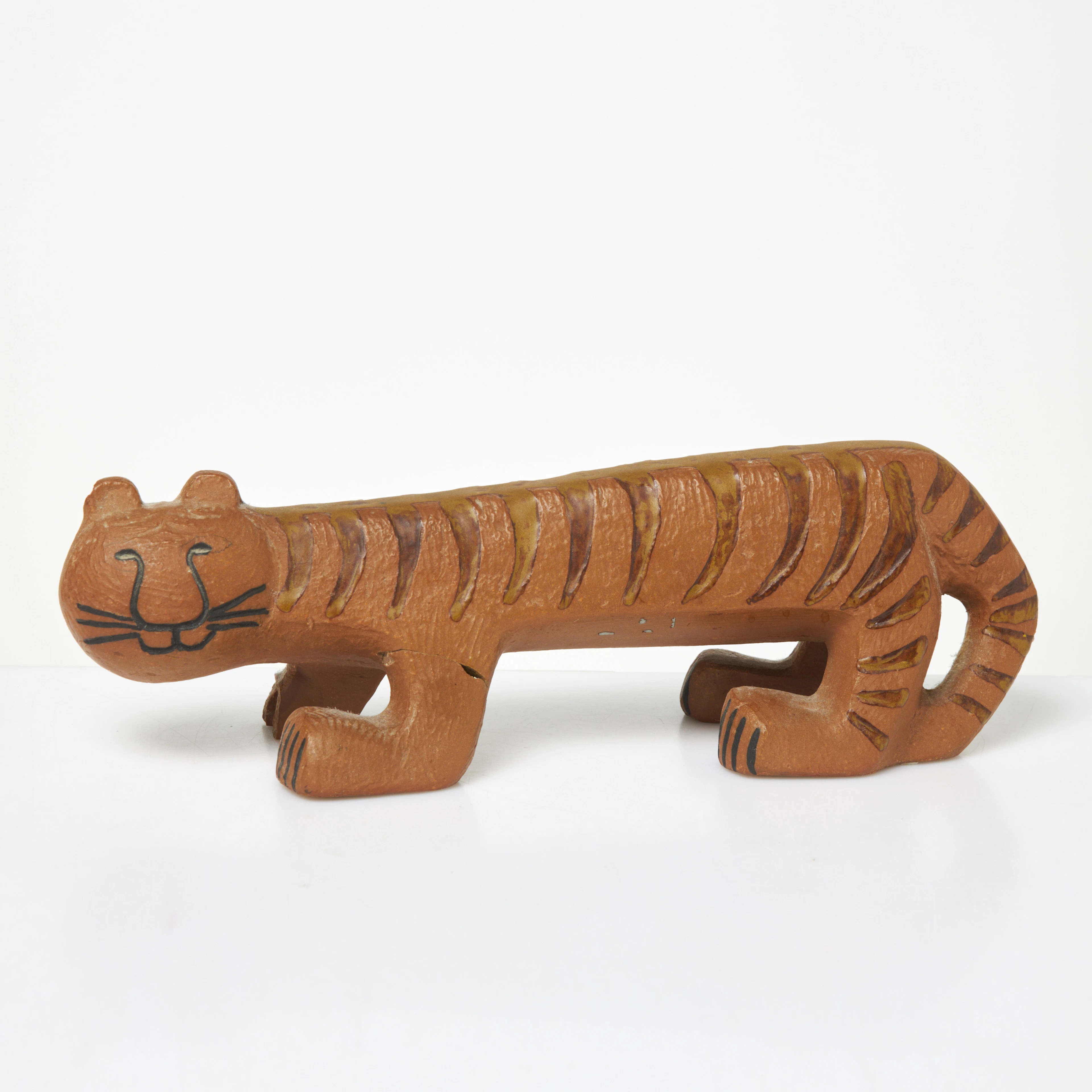LISA LARSON. Figurin, "Tiger" ur serien Afrika, stengods, Gustavsberg.