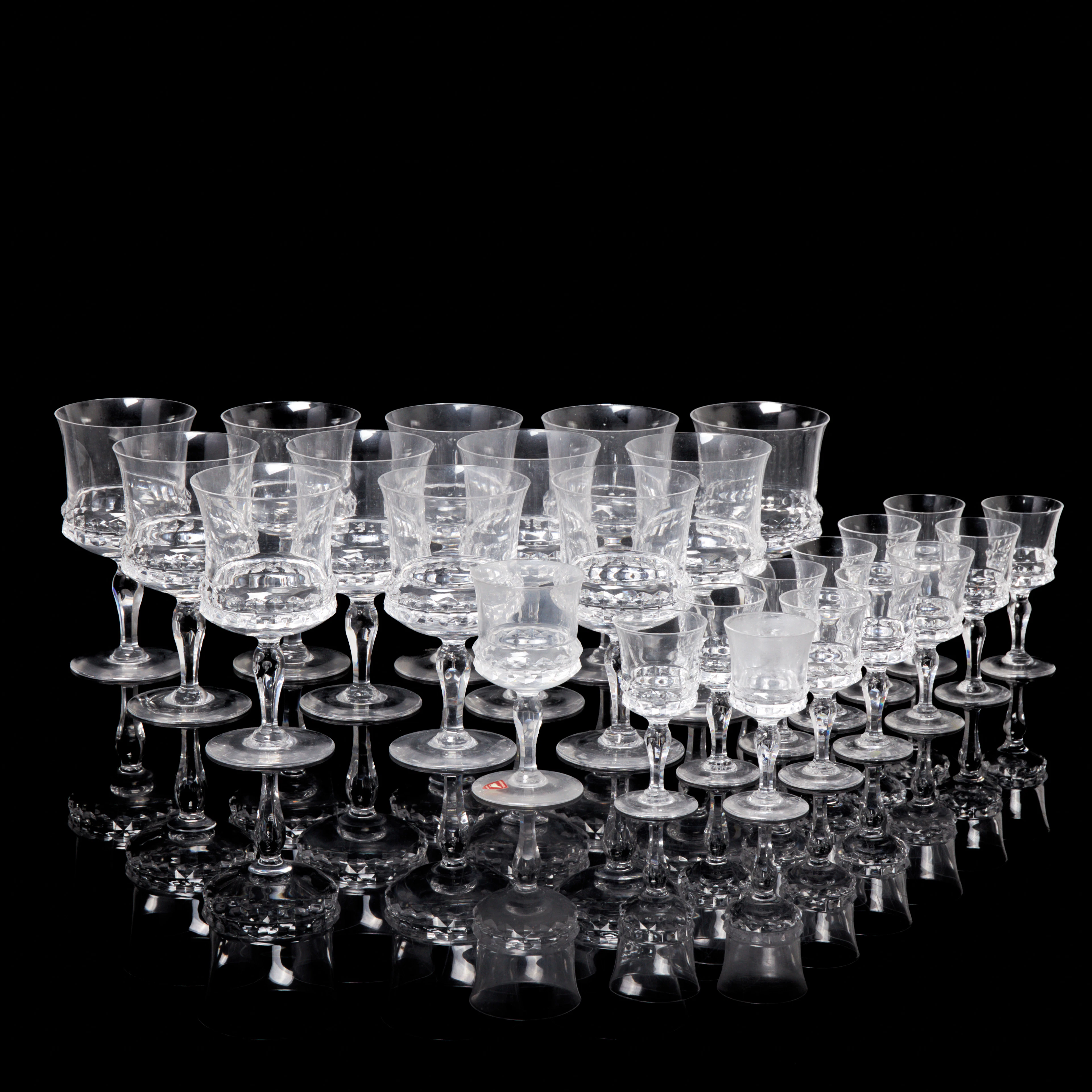INGEBORG LUNDIN. "Silvia", glasservis, 25 dlr, Orrefors.