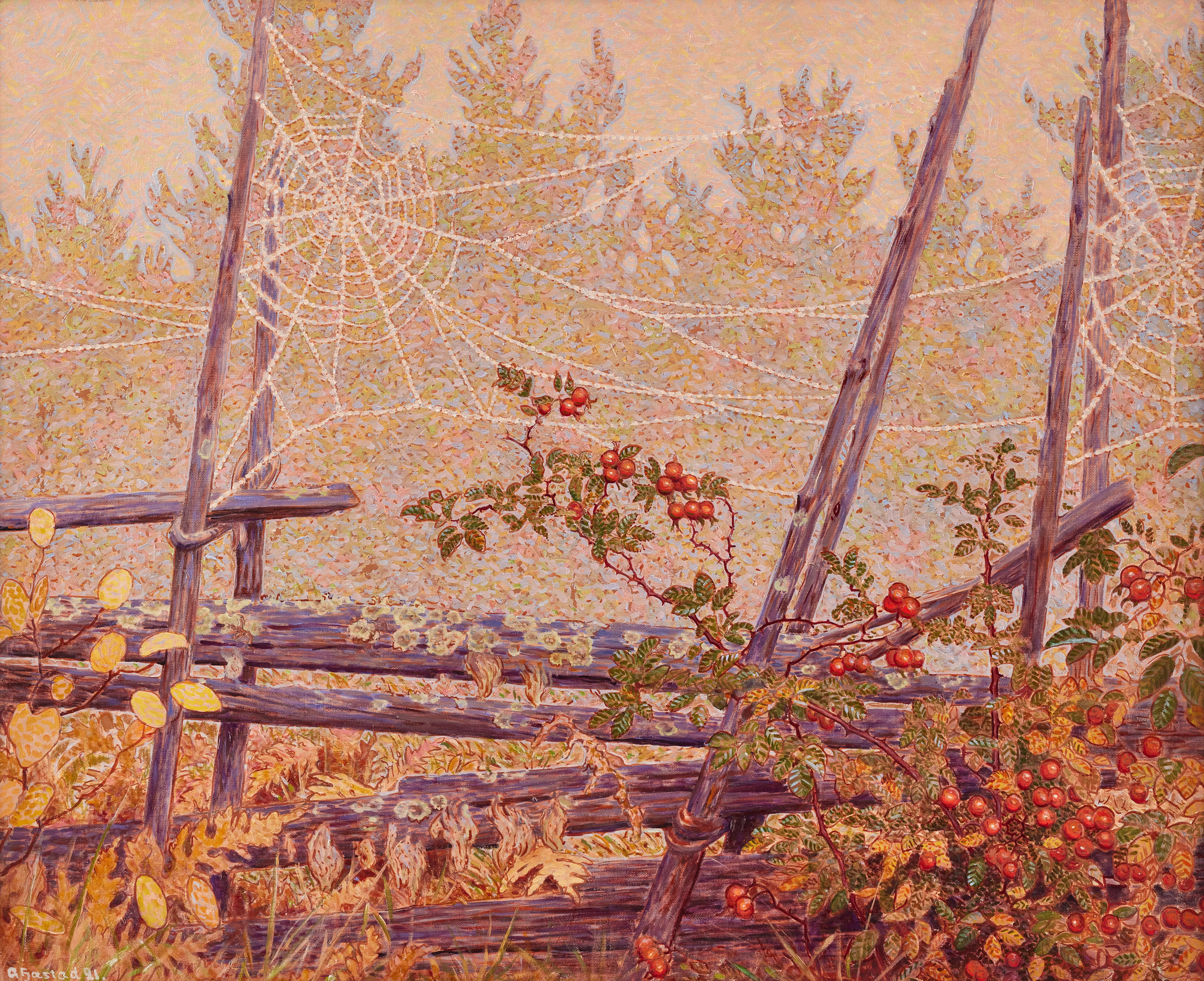 GUSTAF FJAESTAD (1868-1948). Höst vid gärdesgården.