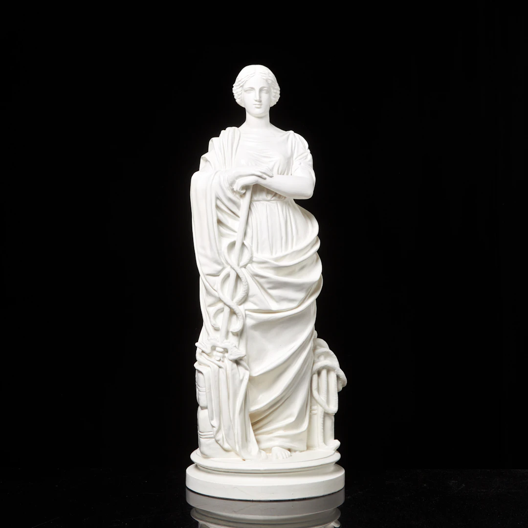SKULPTUR, 1900-tal, möjligen Uffrecht & Co., bemålad keramik, undertill