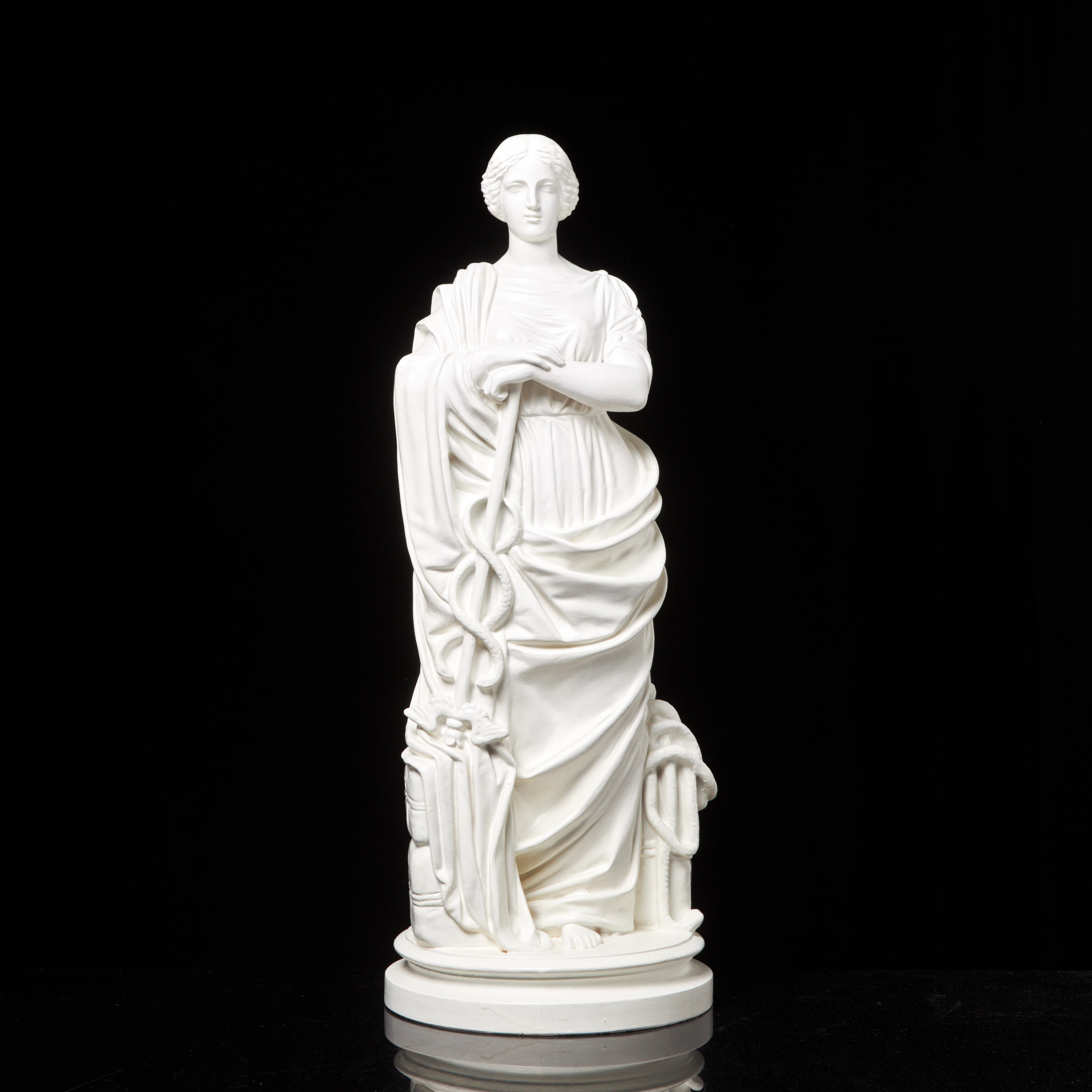 SKULPTUR, 1900-tal, möjligen Uffrecht & Co., bemålad keramik, undertill