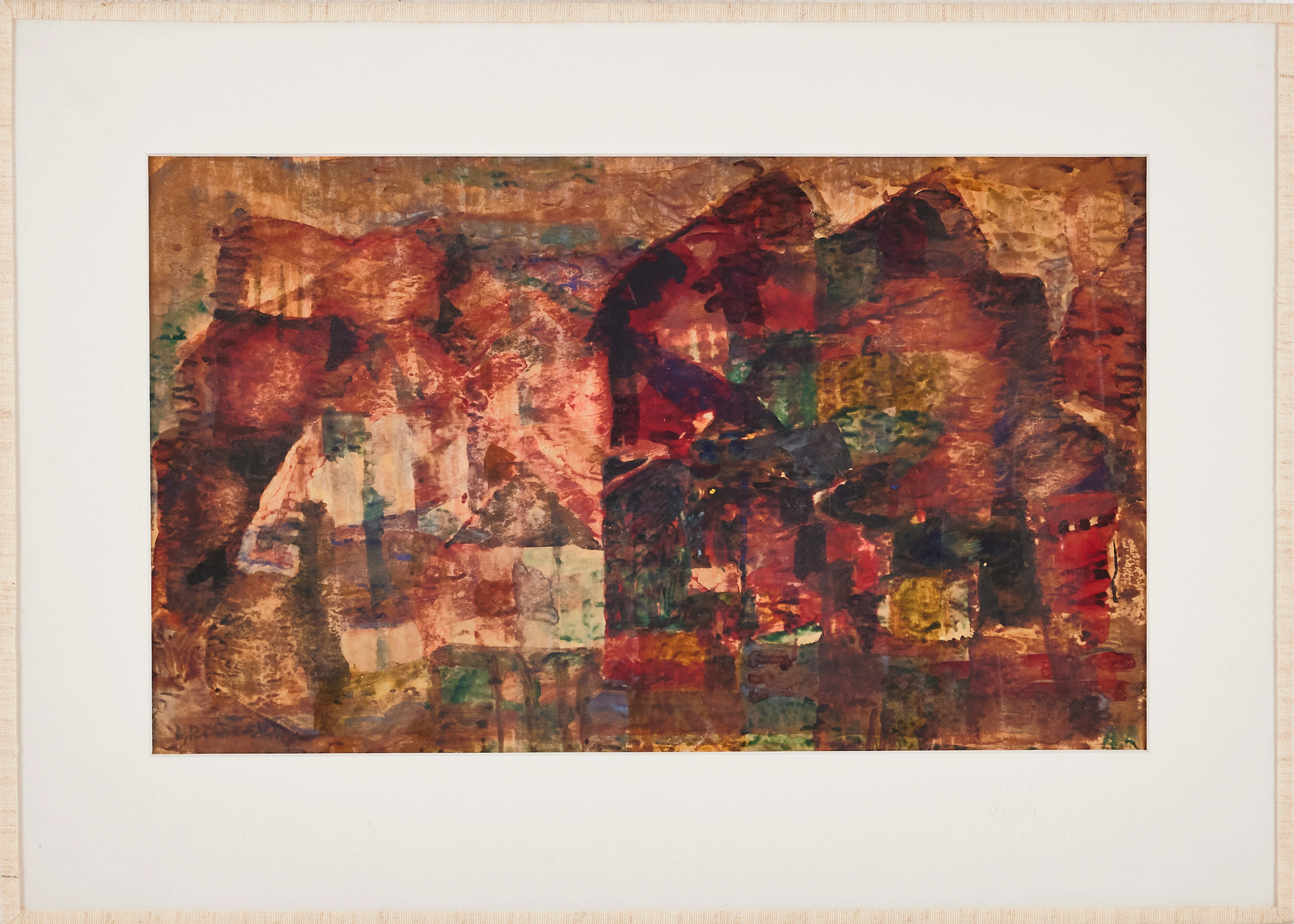 ARMAND ROSSANDER (1914-1976). Komposition, blandteknik på papper.