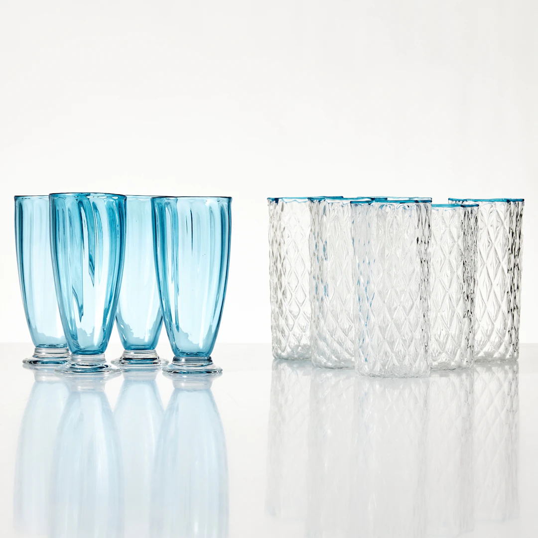GLAS, 6+4 st, troligen Italien, Murano, 1900-talets andra hälft.