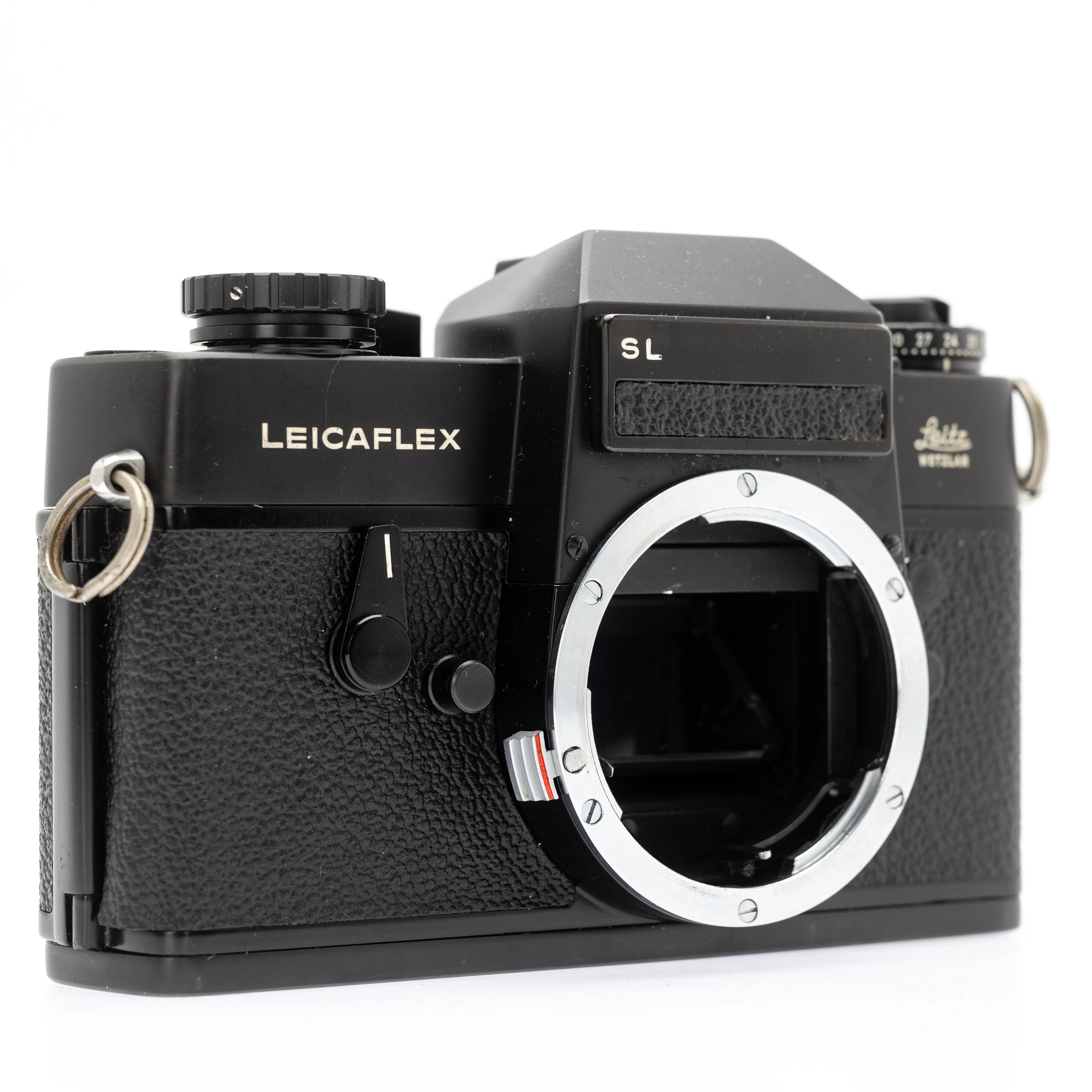 Leicaflex SL Black Paint, 35mm-Spiegelreflexkamera ( SN 1374181 ).
