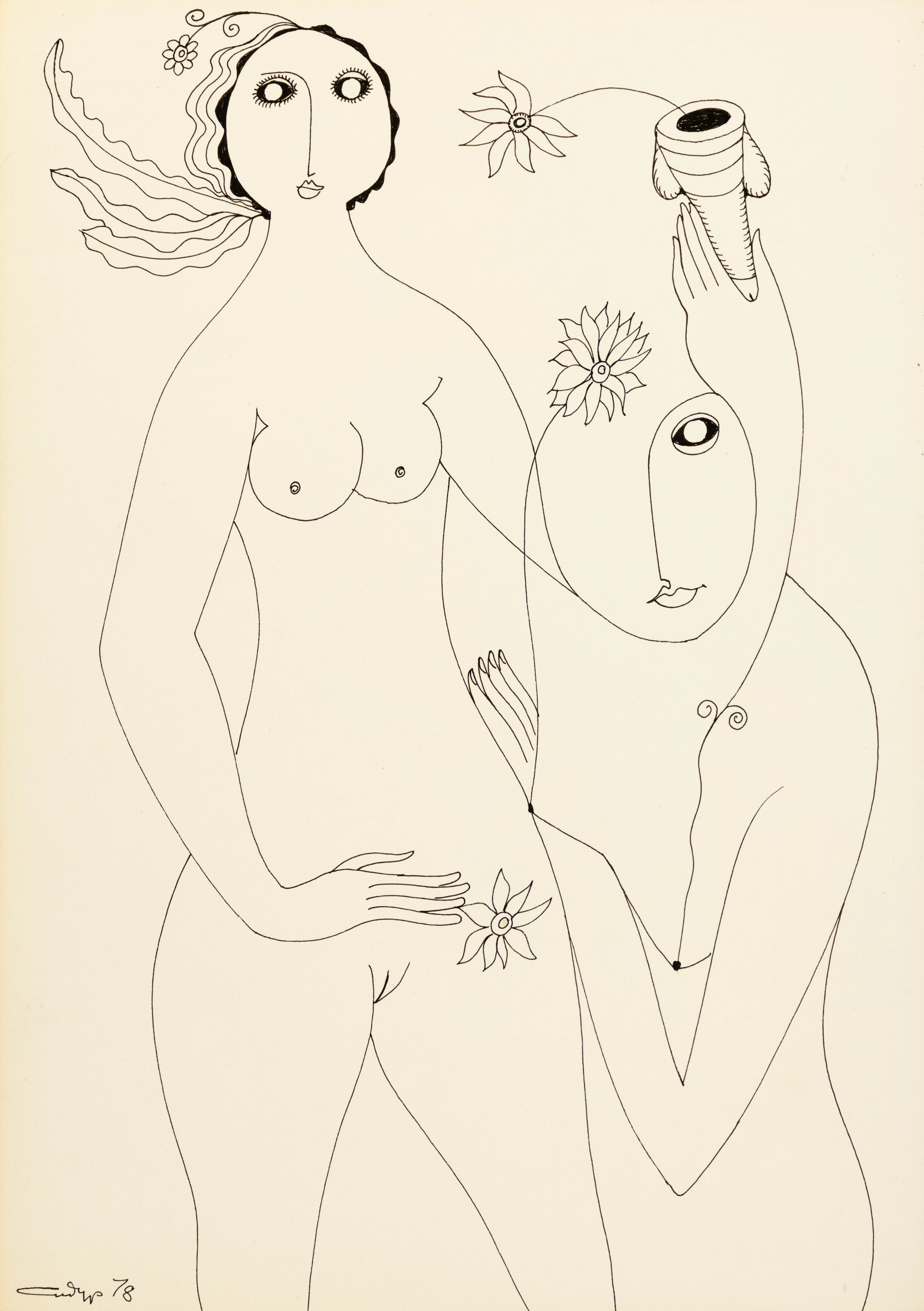 VADIM ABRAMOVICH SIDUR (1924-1986). Zwei Figuren.