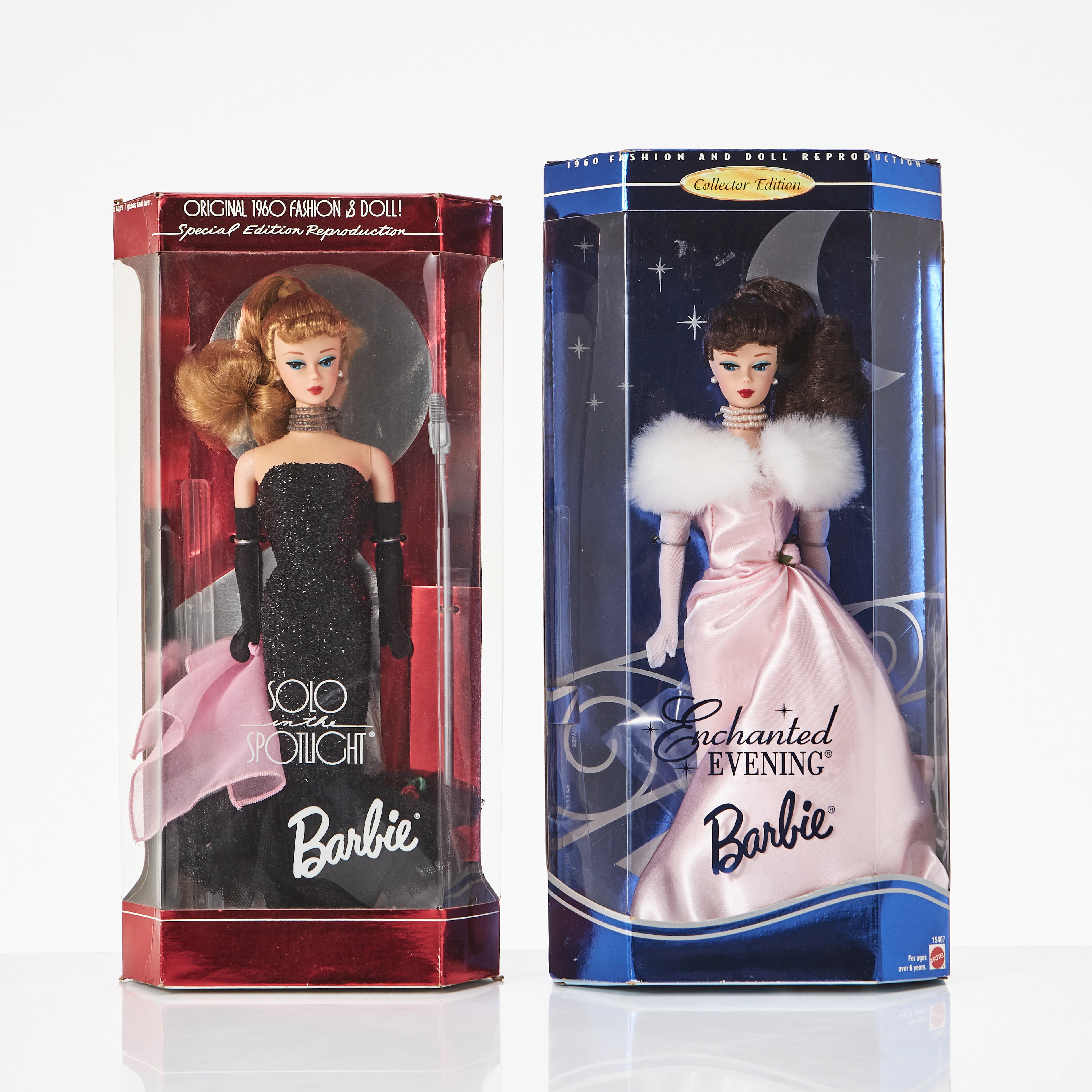 BARBIE (2), #13534 Blonde Solo in the Spotlight, #15407 Brunette Enchanted