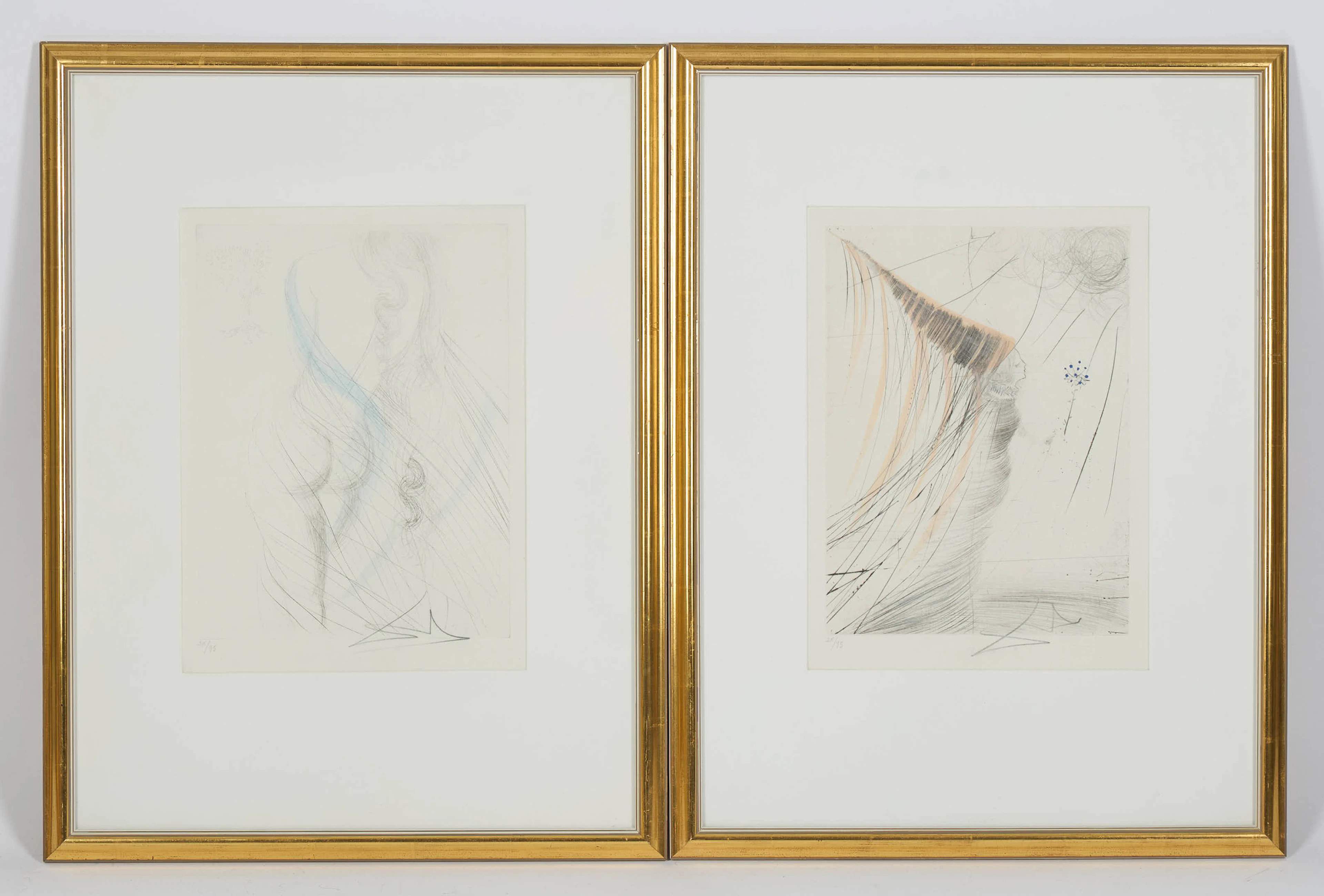 SALVADOR DALI. "Nu" (Nude) & "La Fée" (The Fairy) ur serien "Les Amours