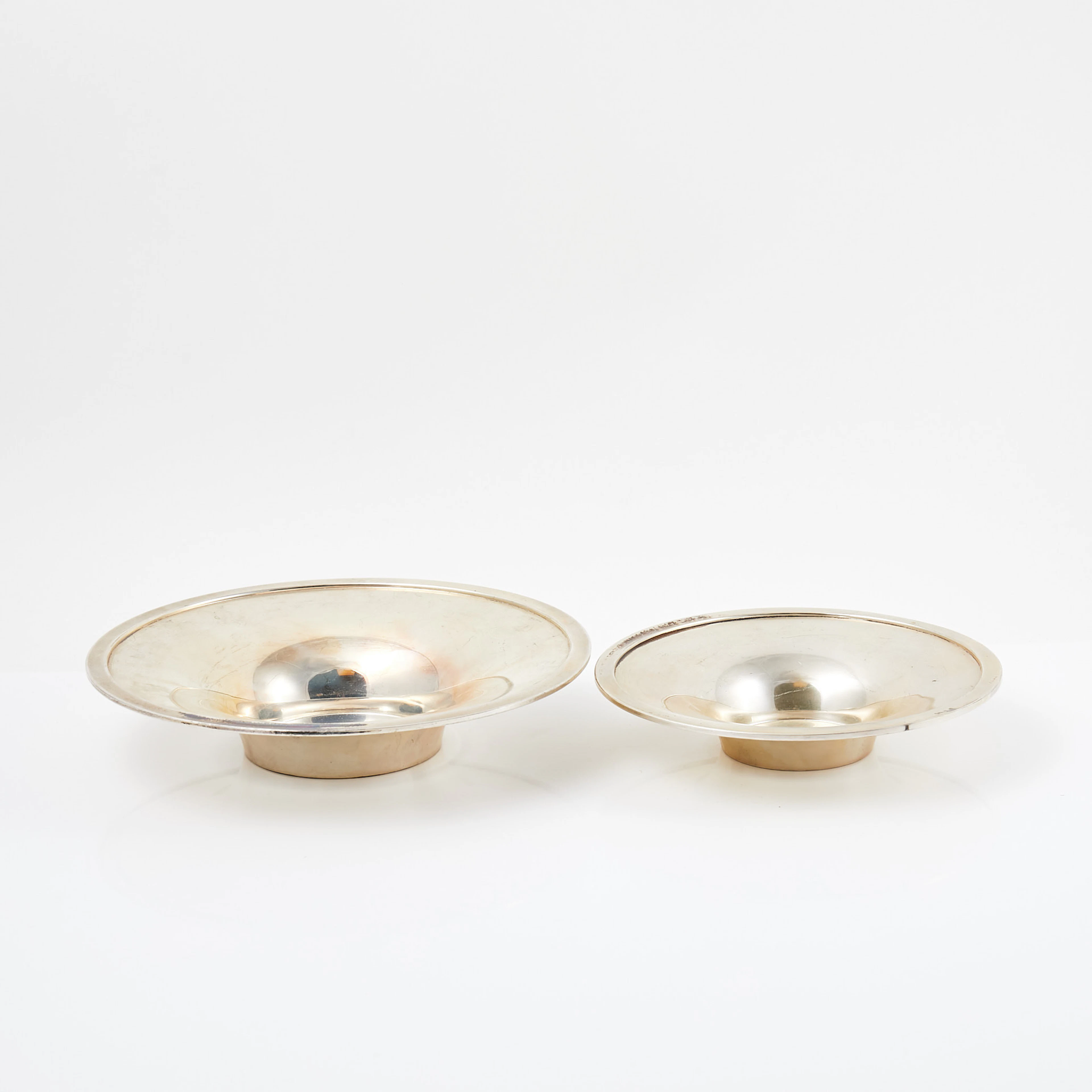 SKÅLAR, 2 st, silver, emaljdekor, 1900-tal.