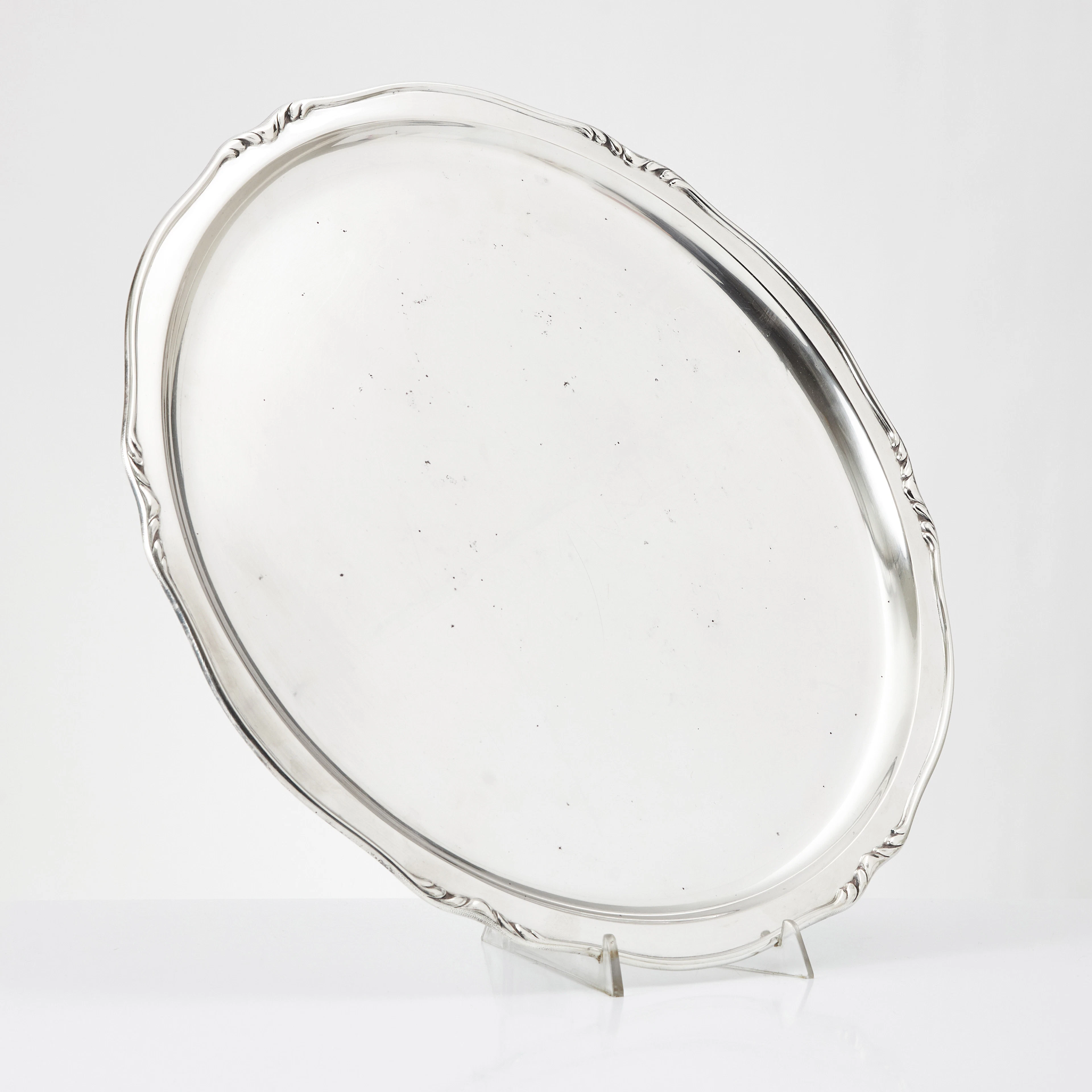 W.A. BOLIN. Bricka, silver, Stockholm, 1938.