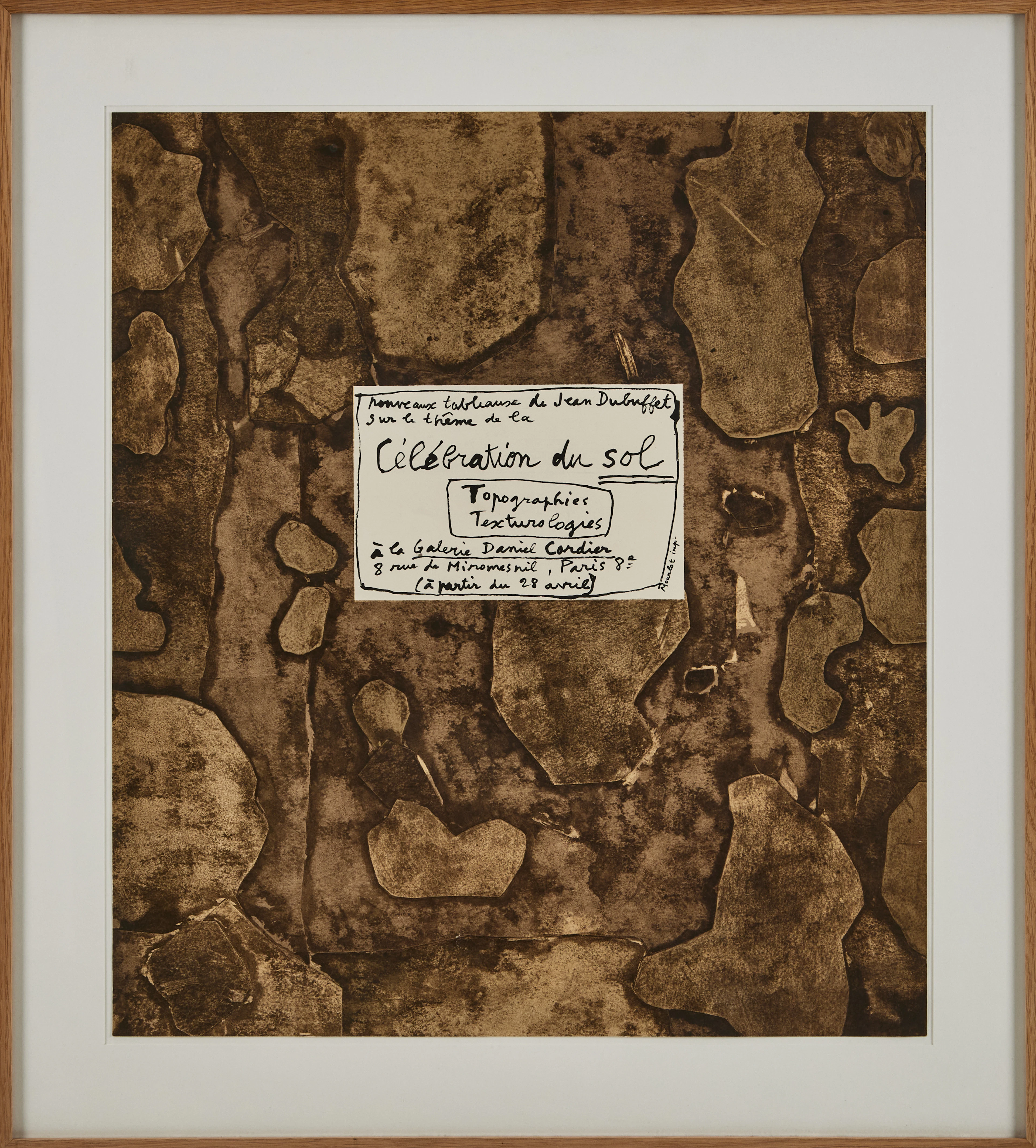 JEAN DUBUFFET. "Celebration du Sol - Topographies, Texturologies".