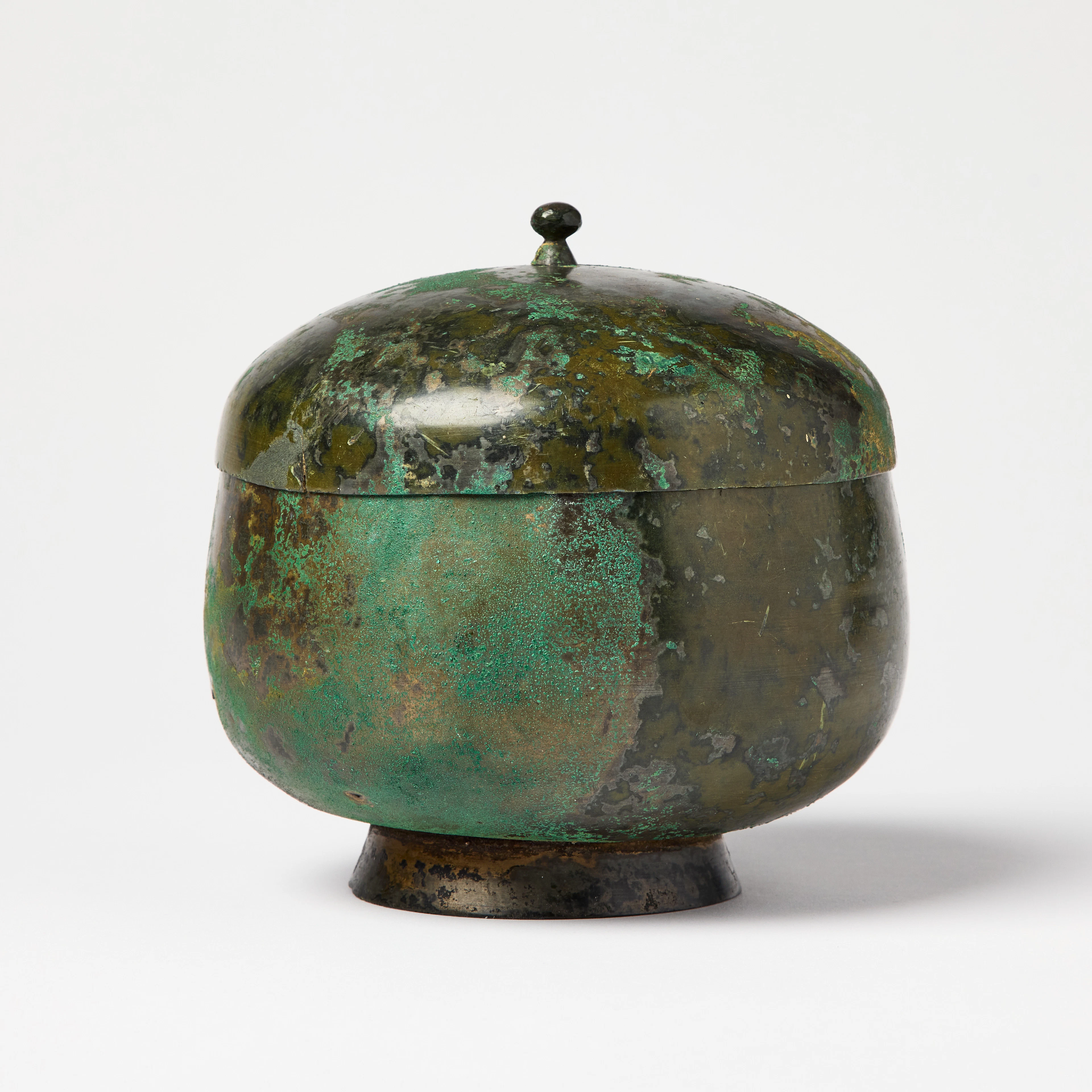 A Korean Bronze Bowl and Cover.