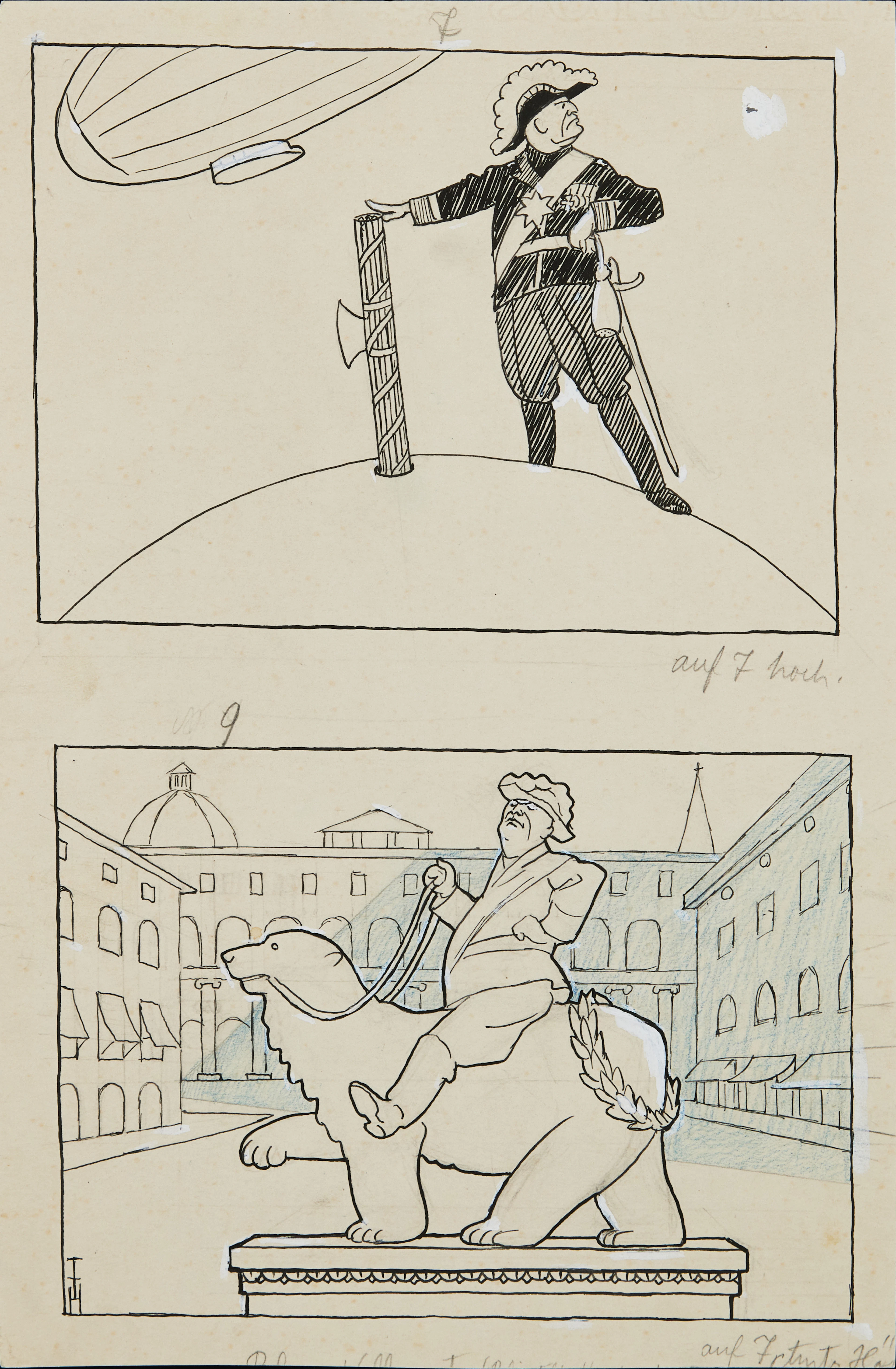 THOMAS THEODOR HEINE. Förlagor till illustration för tidsskriften