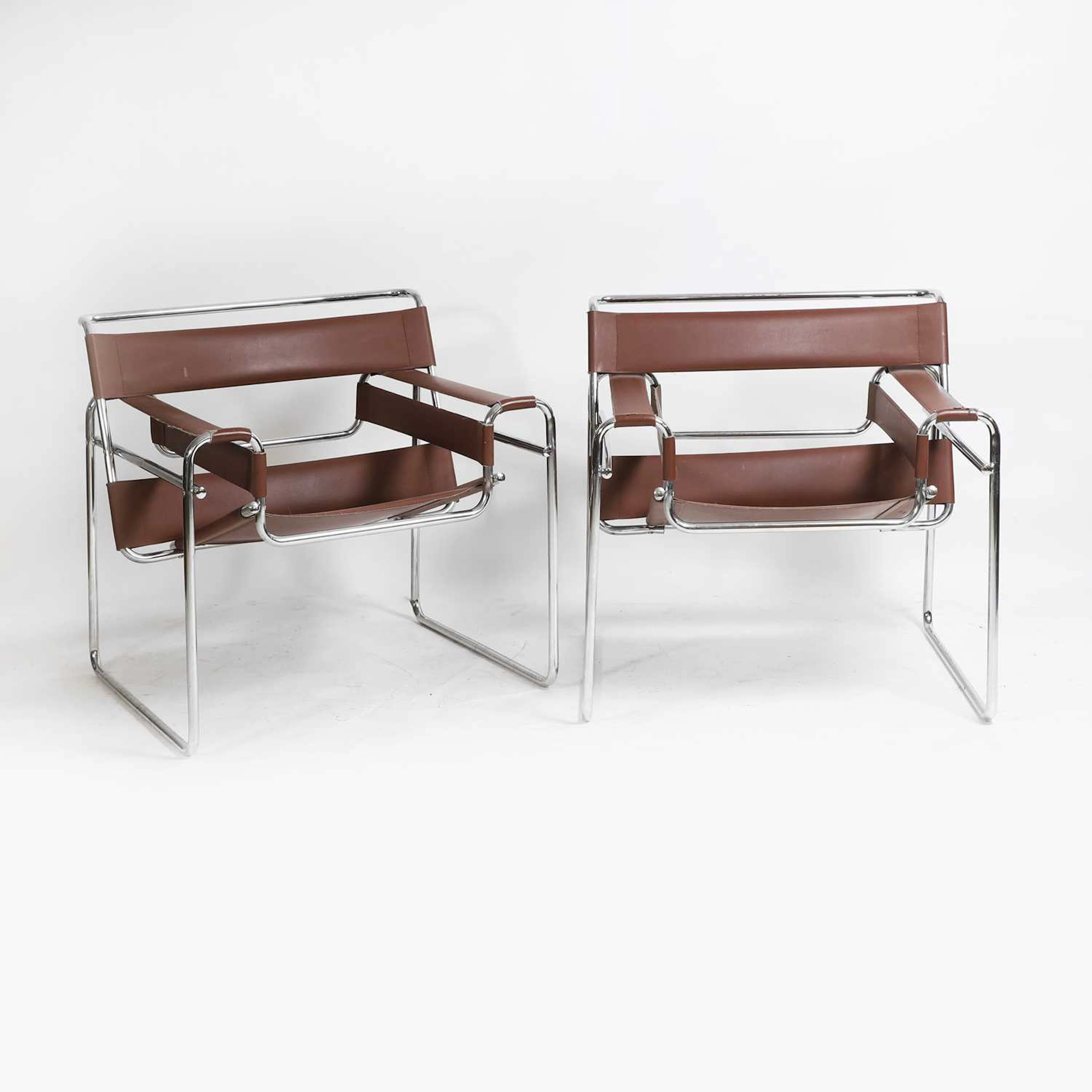 After Marcel Breuer A pair of Wassily chairs