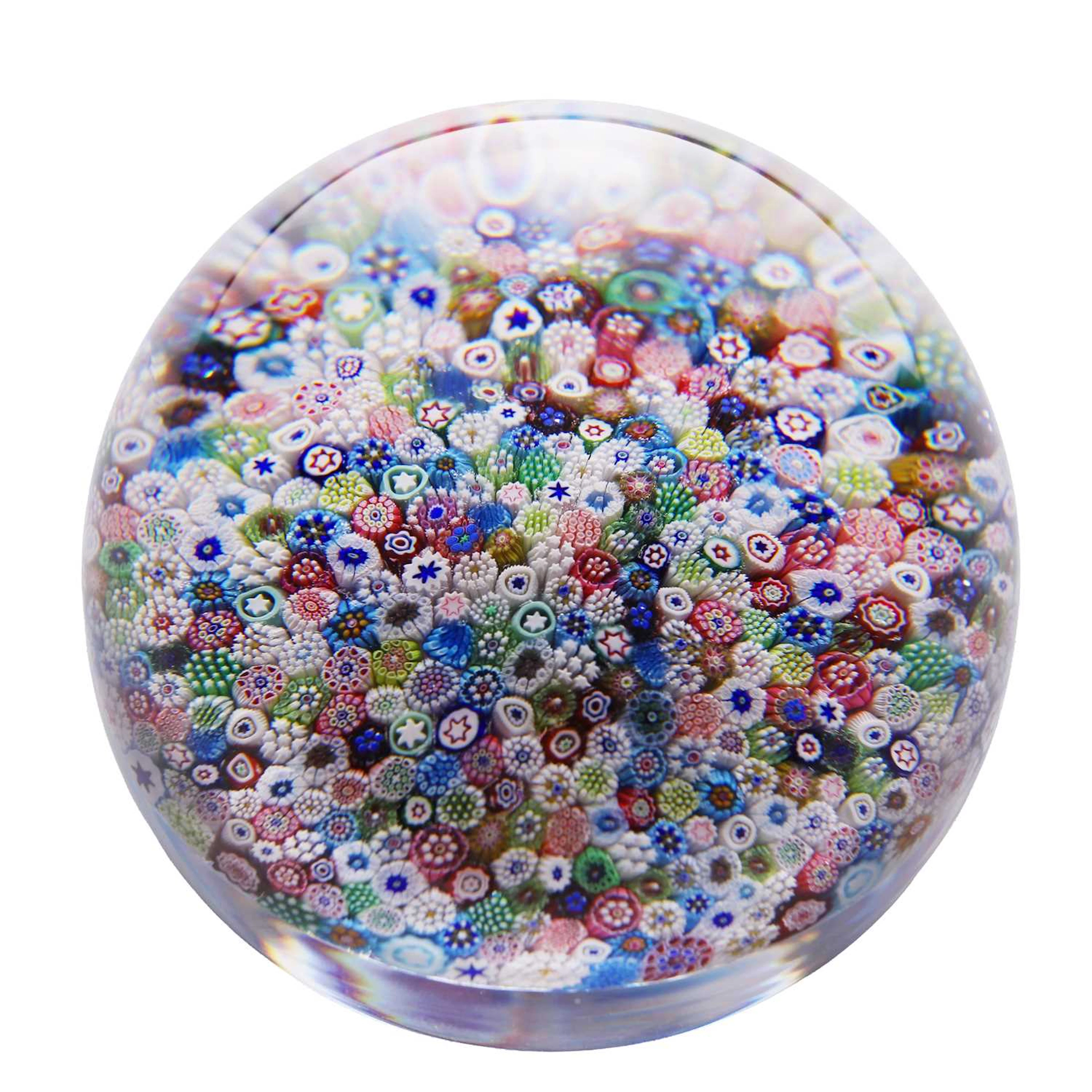A St Louis glass close-packed millefiori paperweight circa 1994, French