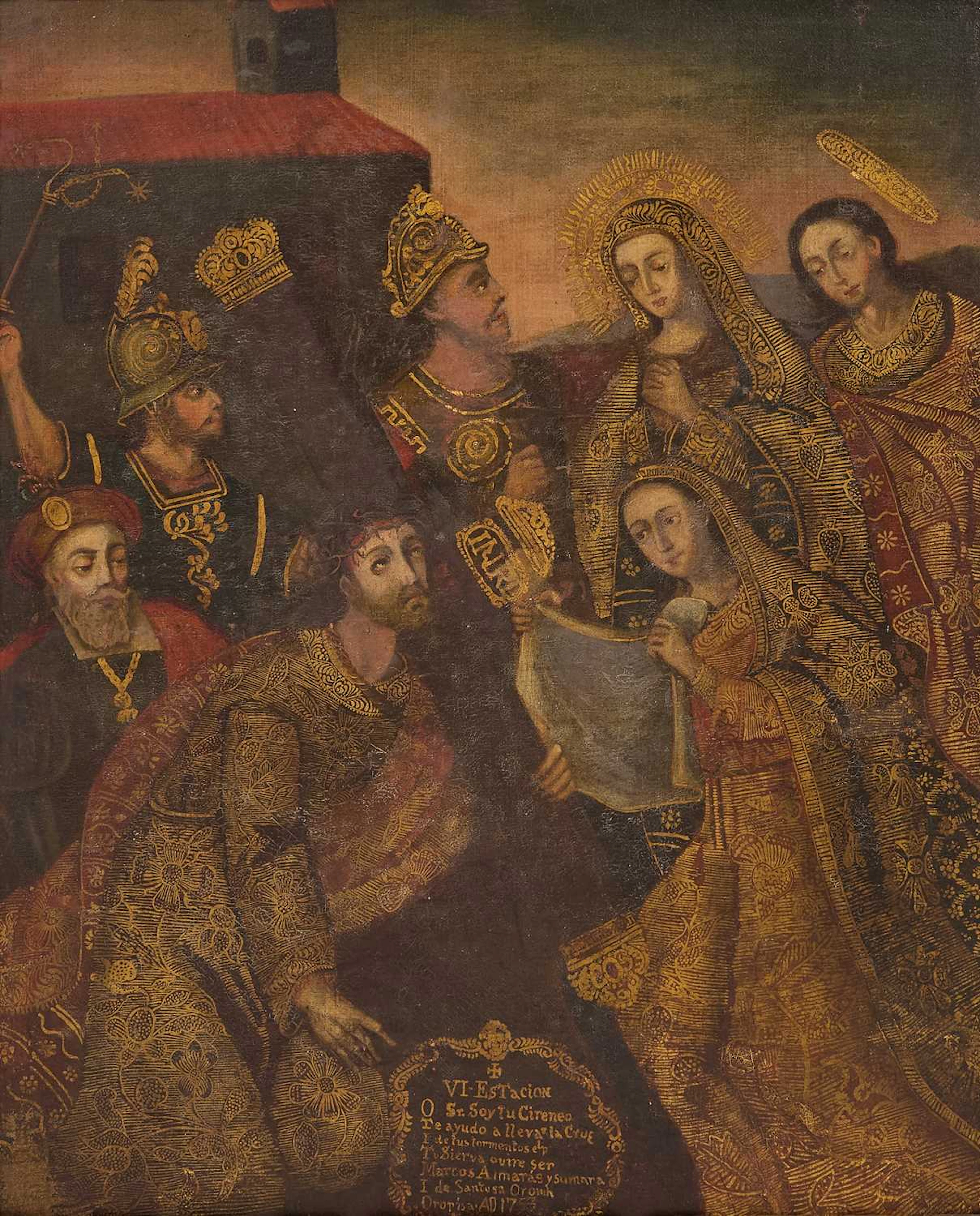 South American School, 18th century The Sixth Station of the Cross: