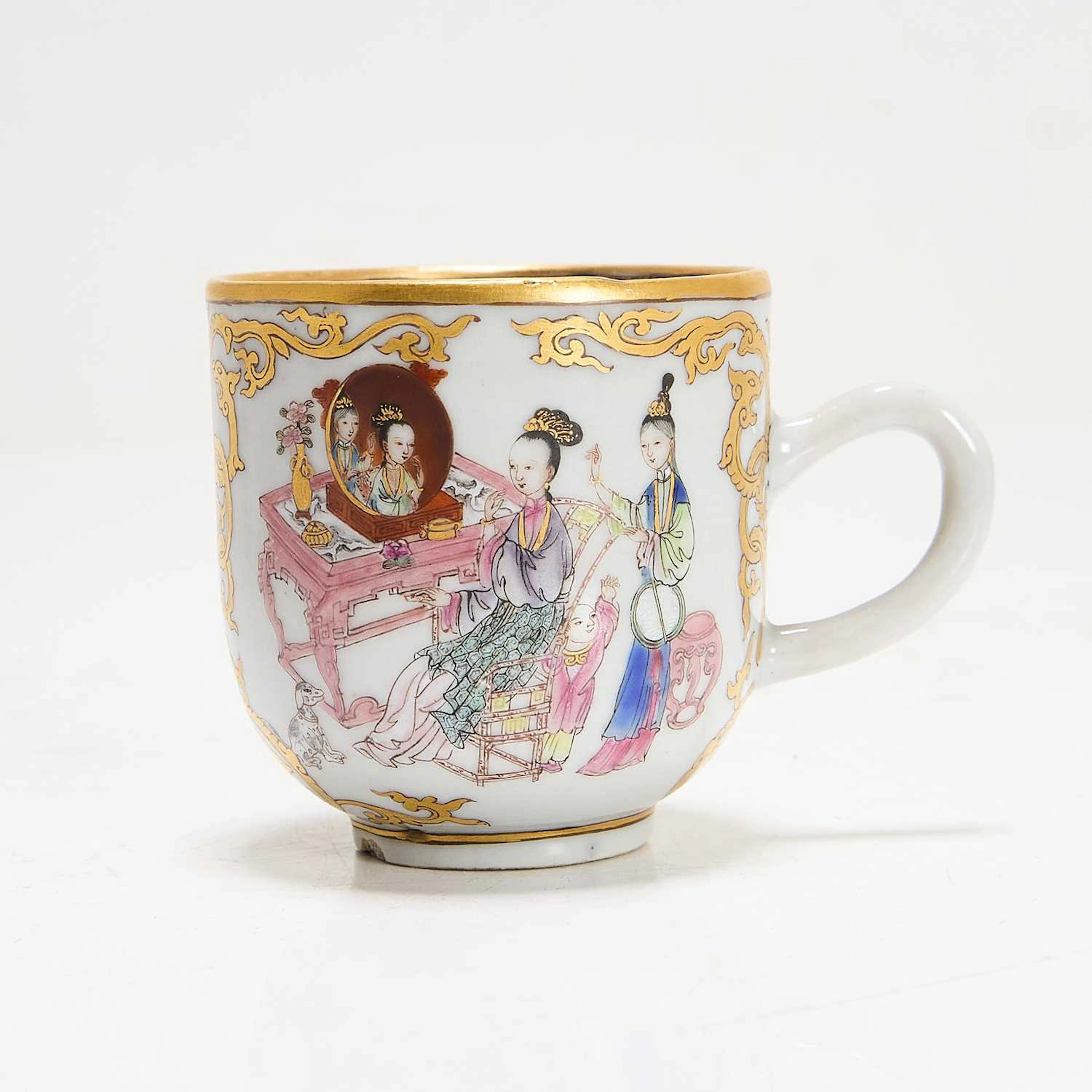 A Chinese export famille rose teacup 18th century