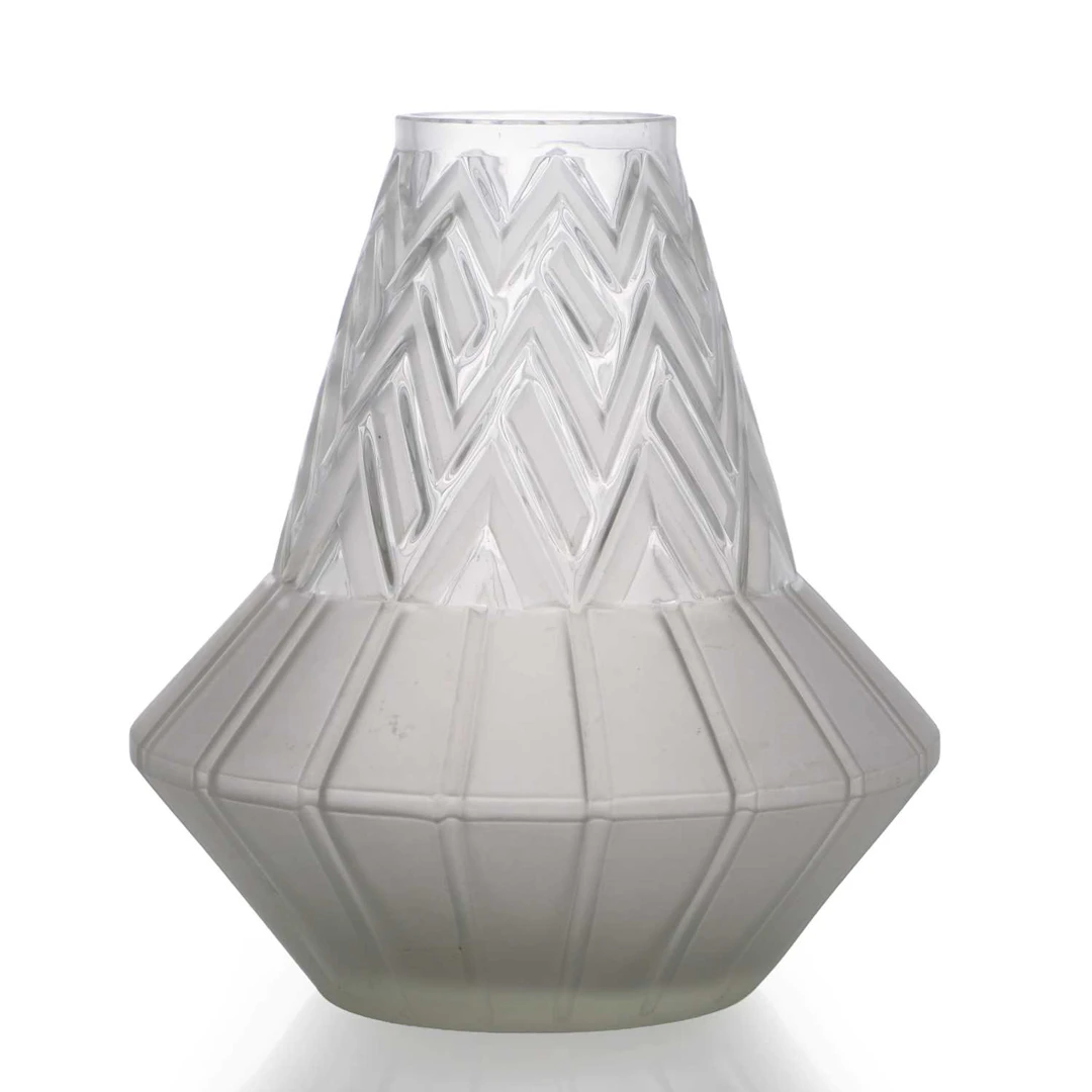 An Etling 'Tateos' glass vase circa 1930, French