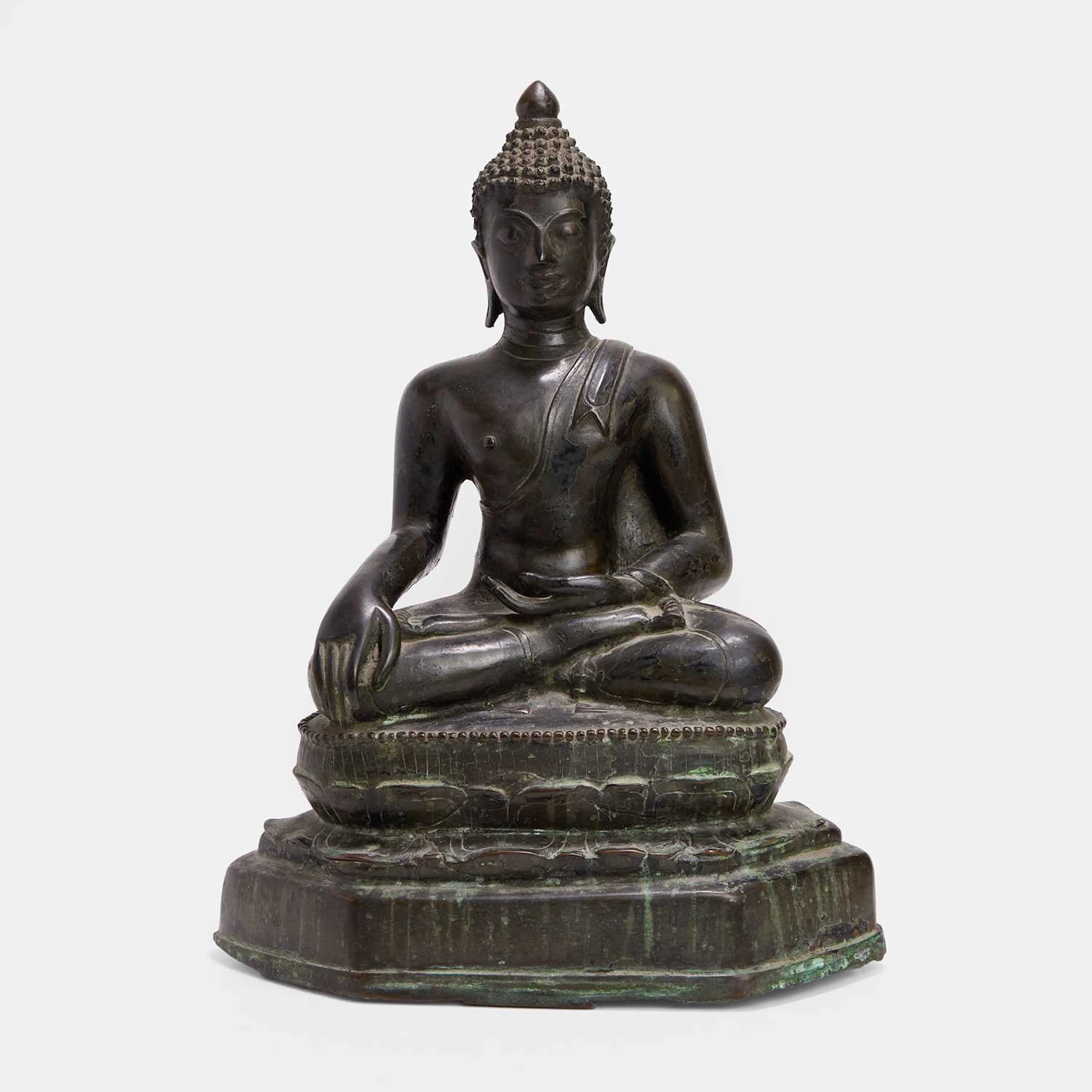 A Thai bronze Buddha 19th-20th century, Northern Thailand