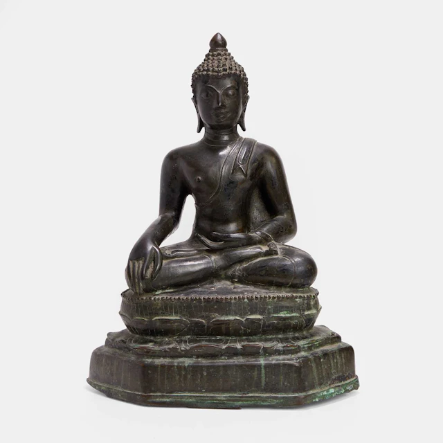 A Thai bronze Buddha 19th-20th century, Northern Thailand