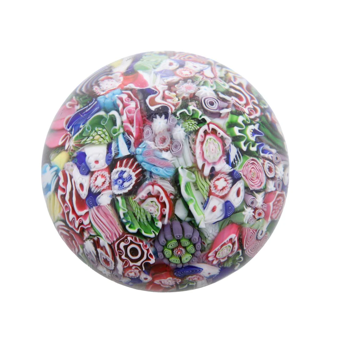 A large Clichy glass scramble paperweight circa 1850, French