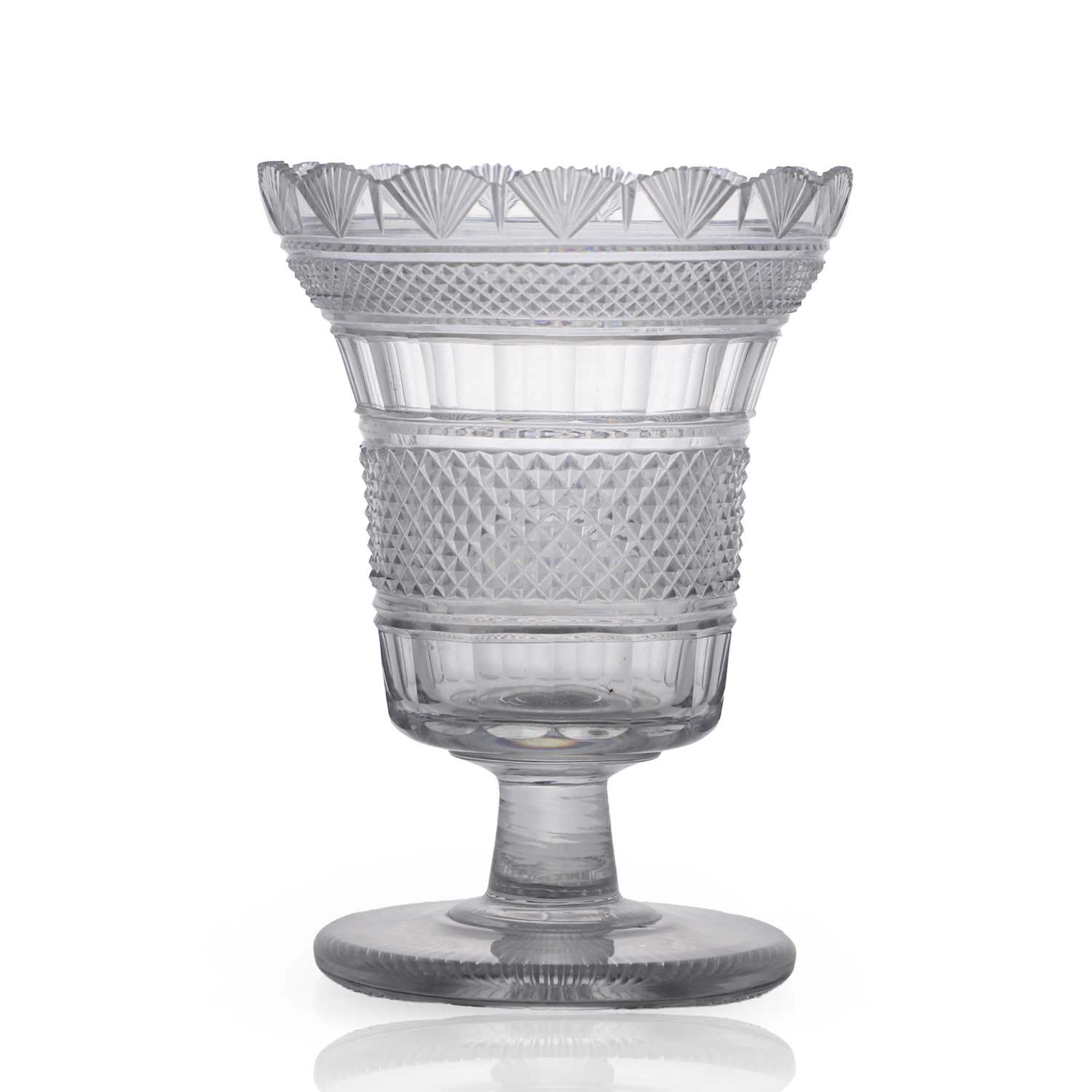 An Anglo-Irish cut-glass celery vase circa 1820