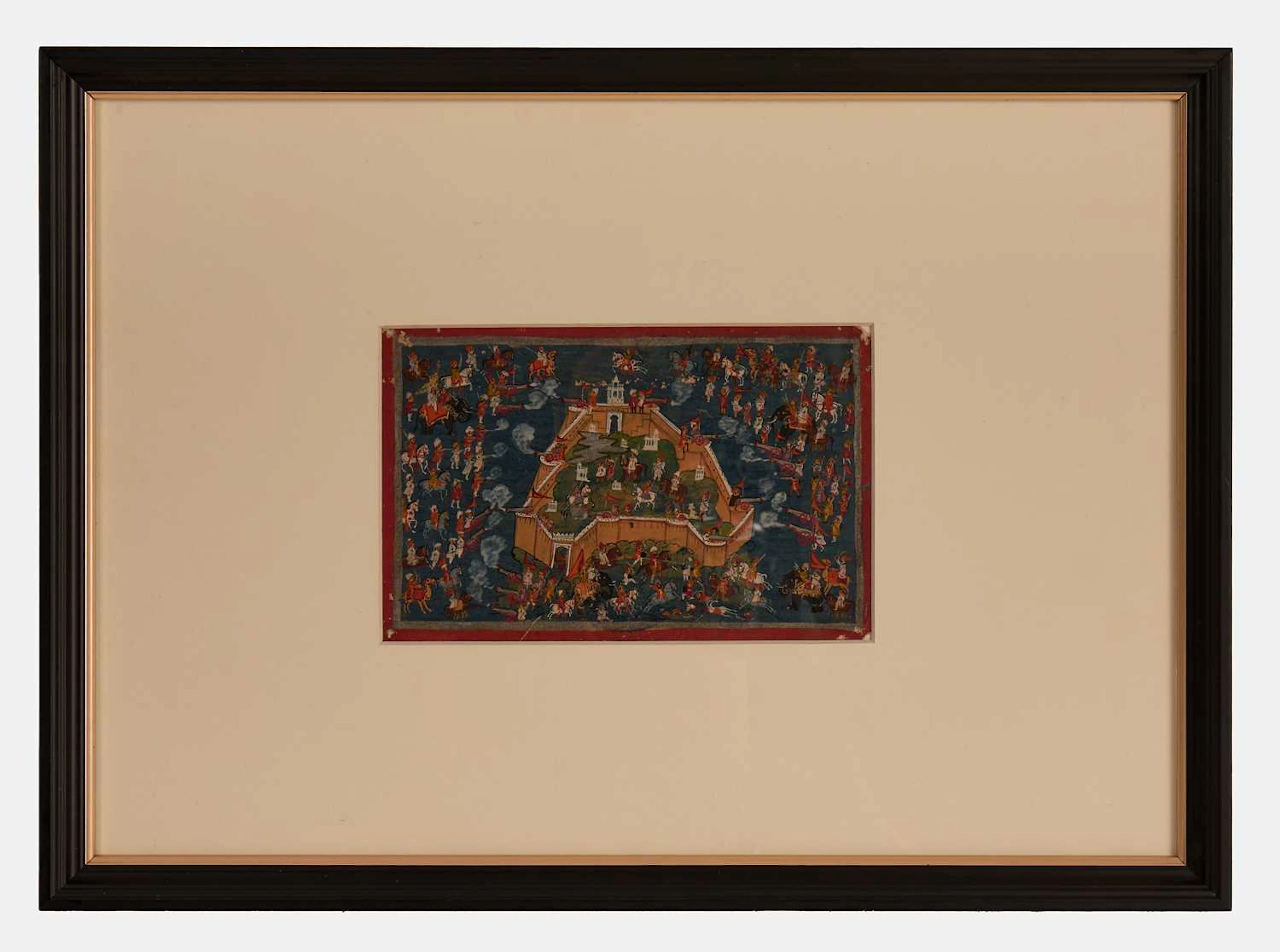 An Indian painting of a besieged fort late 19th century, North-Western