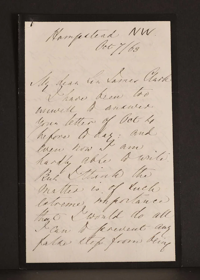 Florence NIGHTINGALE- Autograph Letter SIGNED (To Sir James Clark). 4 pages.