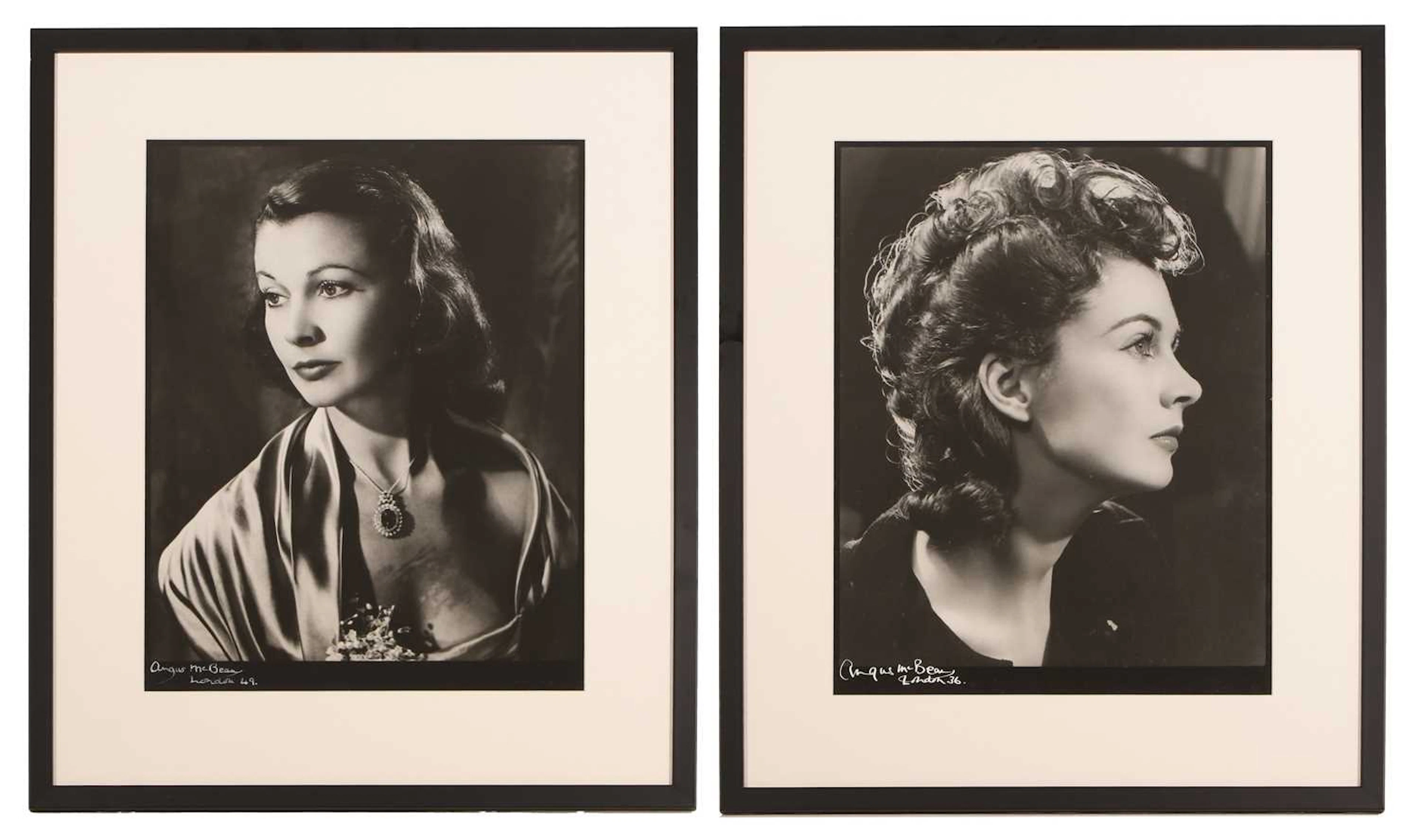 Angus McBean (British, 1904-1990) Two studio photography portraits
